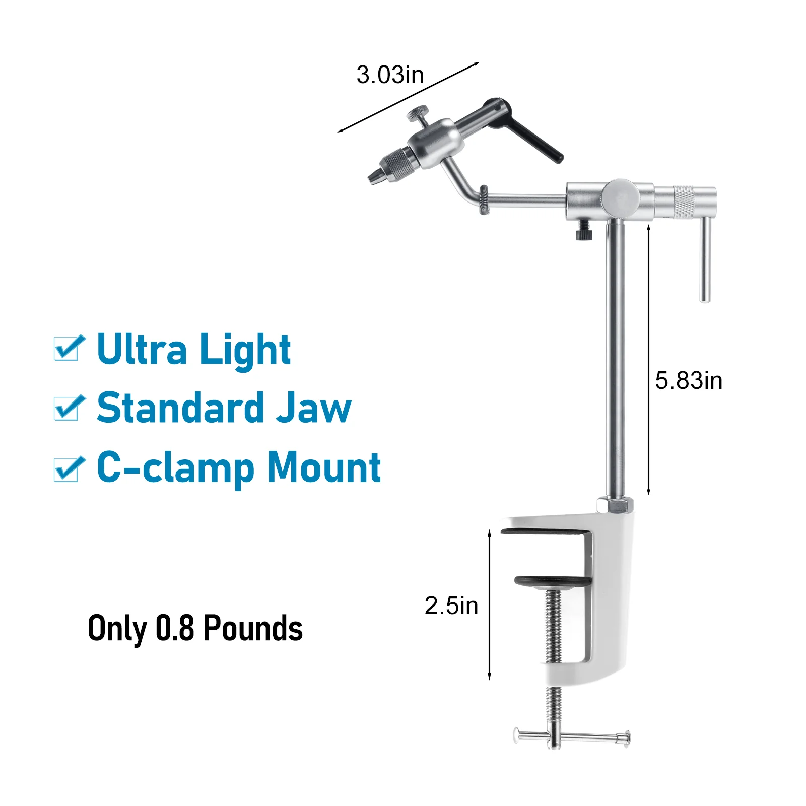 Dr.Fish Fly Tying Vise C-Clamp Mount - Image 7
