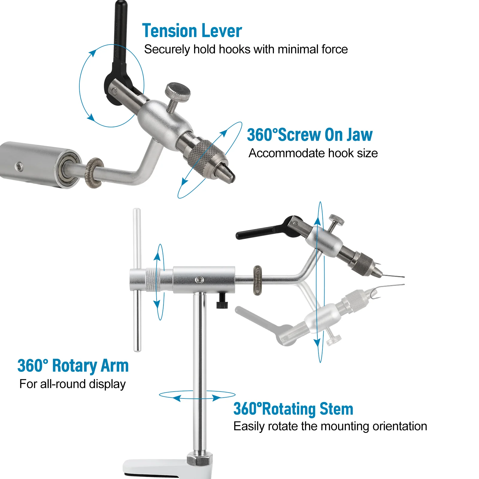 Dr.Fish Fly Tying Vise C-Clamp Mount - Image 9