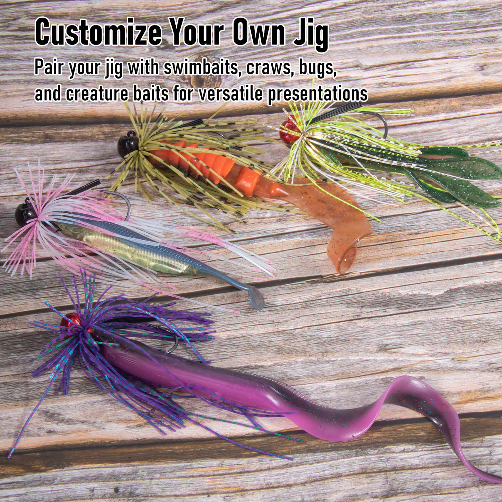 Dr.Fish 2pcs Football Jigs with Silicone Skirts 3/16oz-3/8oz - Image 5