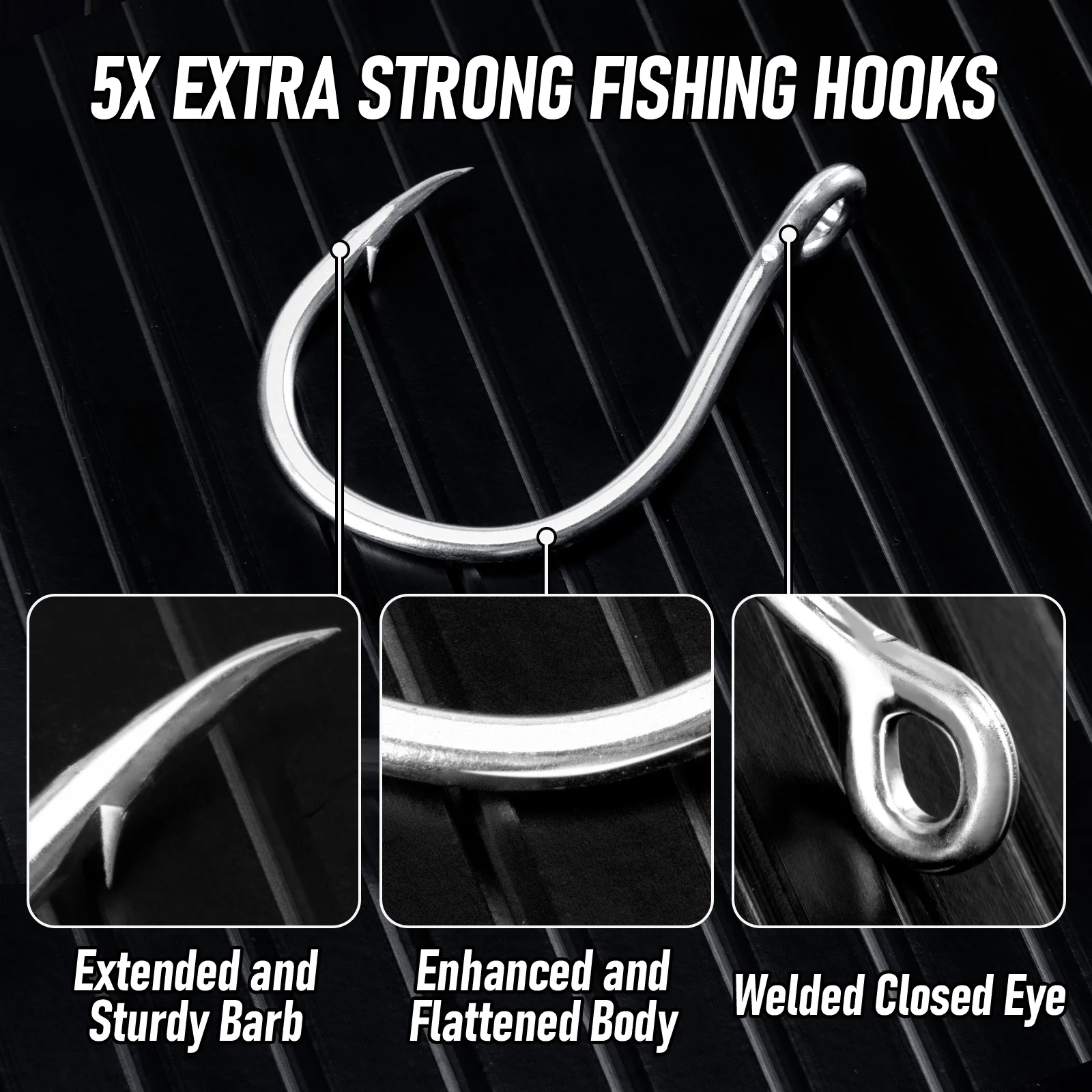 Dr.Fish Fishing Cricle Hooks Livebait Catfish Hooks - Image 4