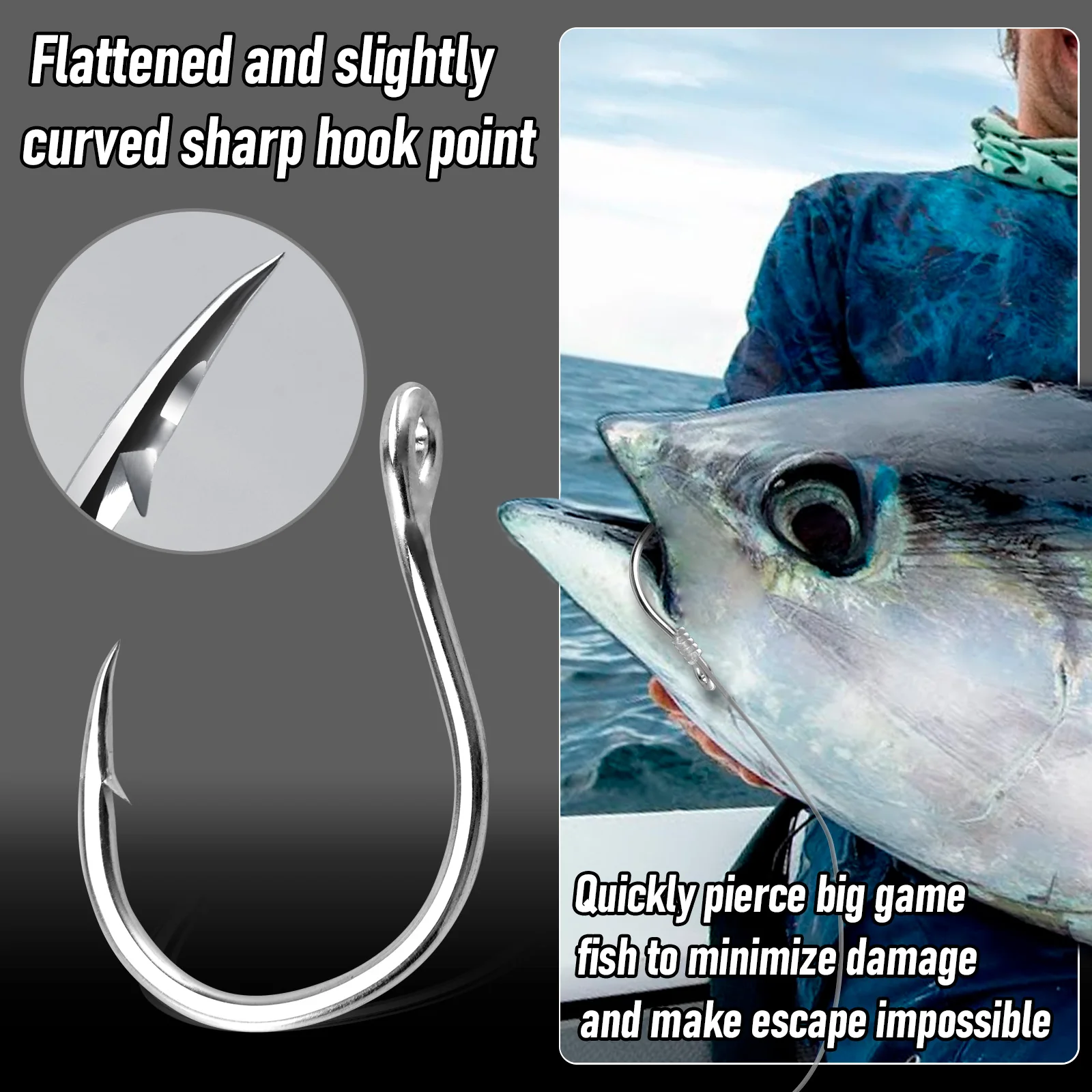 Dr.Fish Fishing Cricle Hooks Livebait Catfish Hooks - Image 6