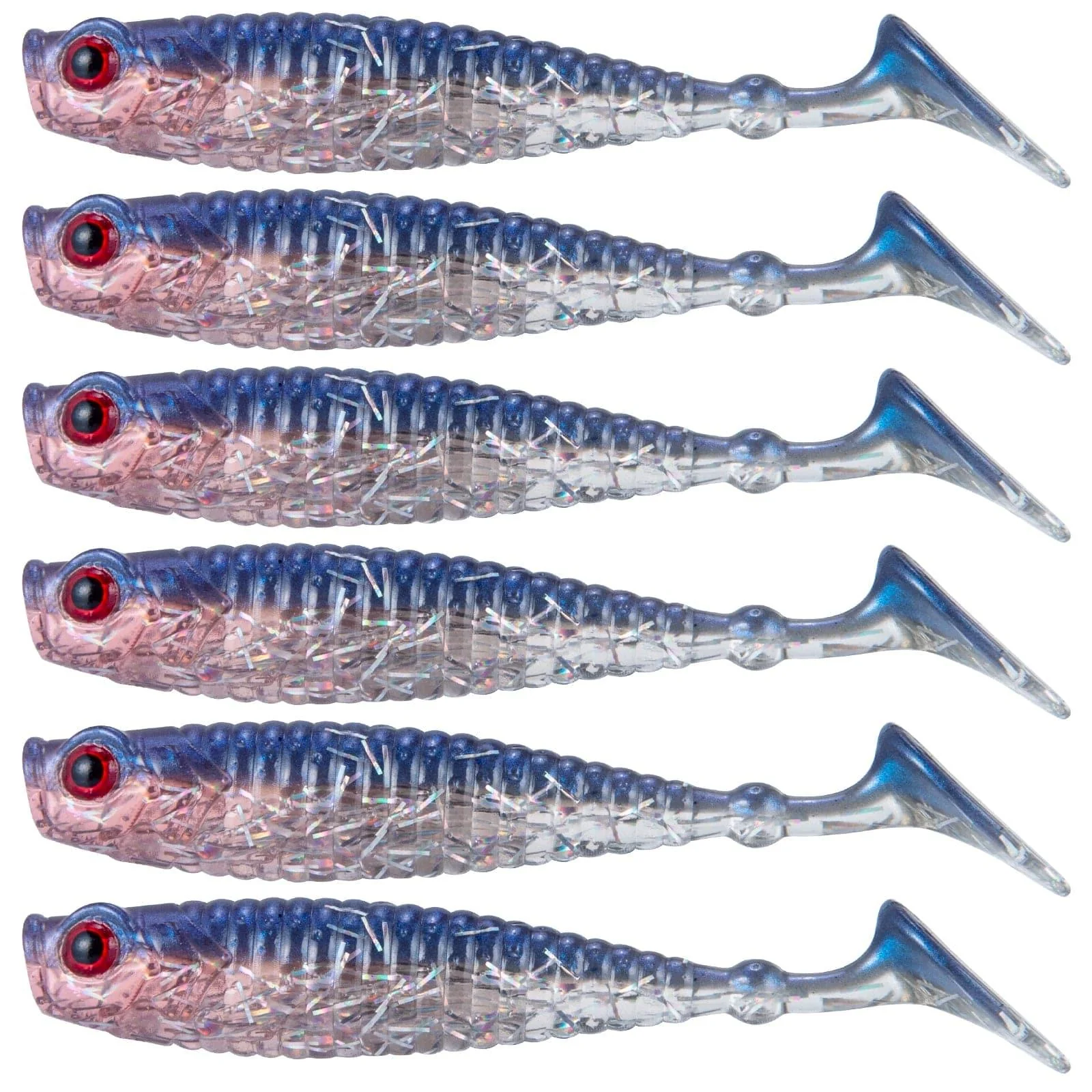 Dr.Fish 8pcs Gillter Foil Soft Baits 2.56'' - Image 10