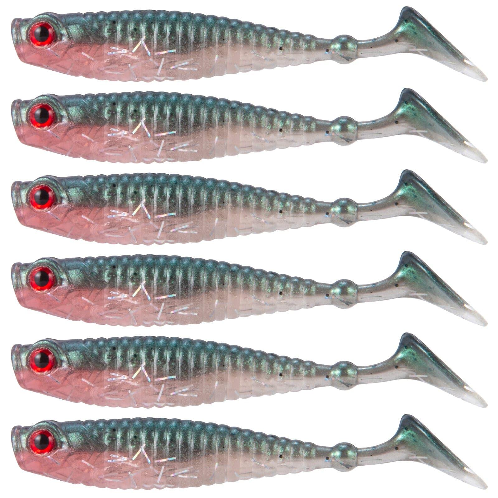 Dr.Fish 8pcs Gillter Foil Soft Baits 2.56'' - Image 2