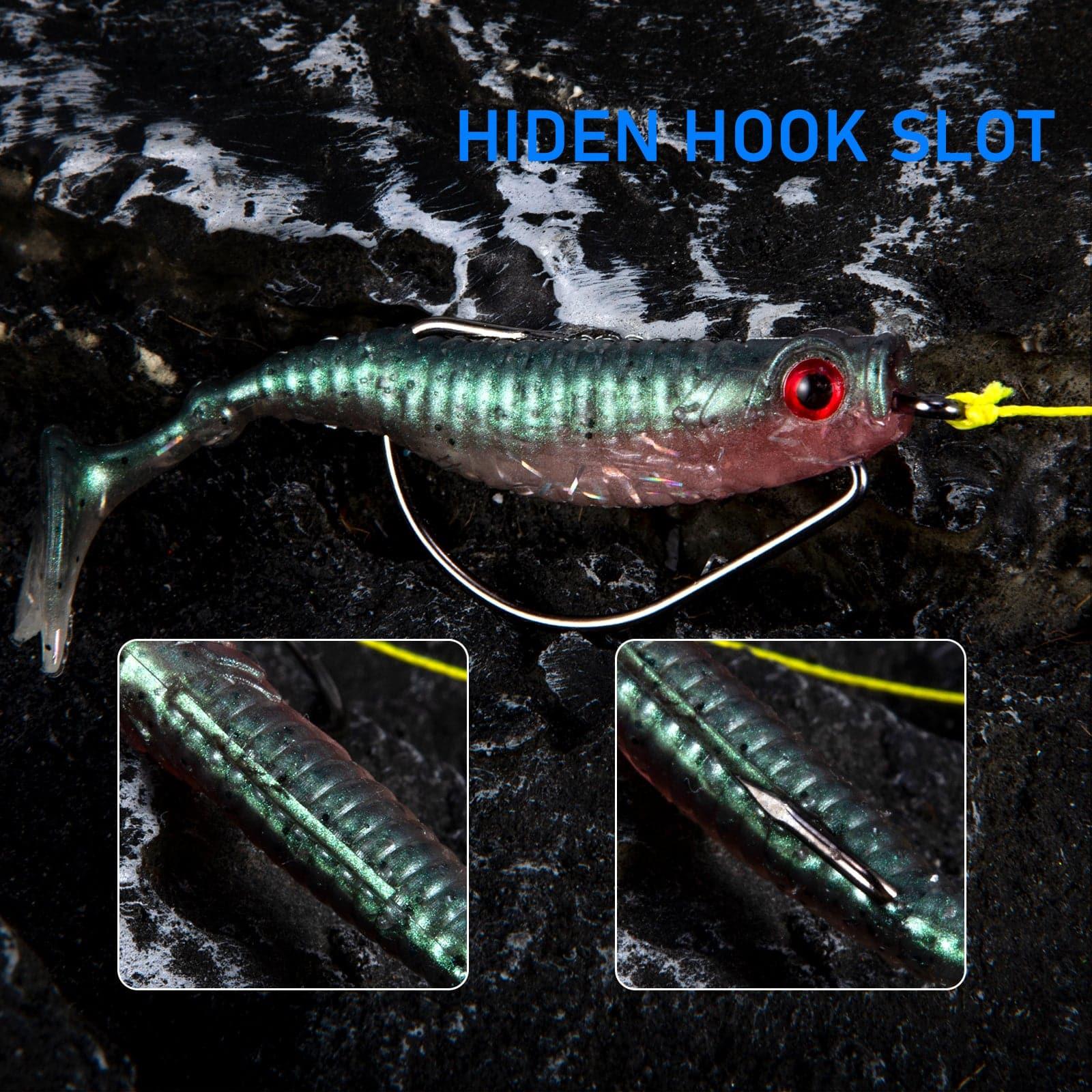 Dr.Fish 8pcs Gillter Foil Soft Baits 2.56'' - Image 6
