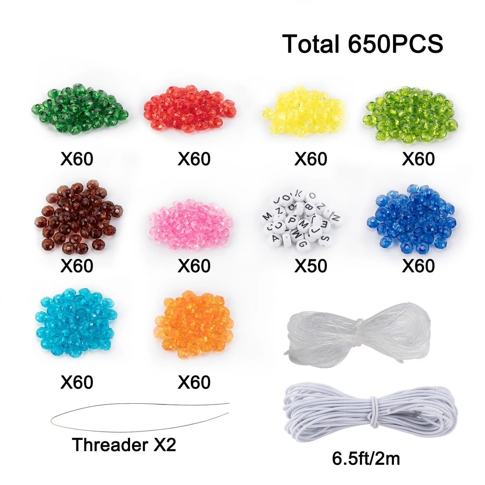 Dr.Fish Lot Glass Crystal Beads Kit 6/8mm - Image 2