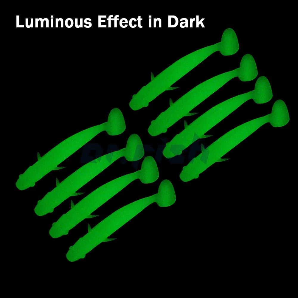 Dr.Fish 8pcs Soft Baits 4'' Glow in the Dark - Image 3