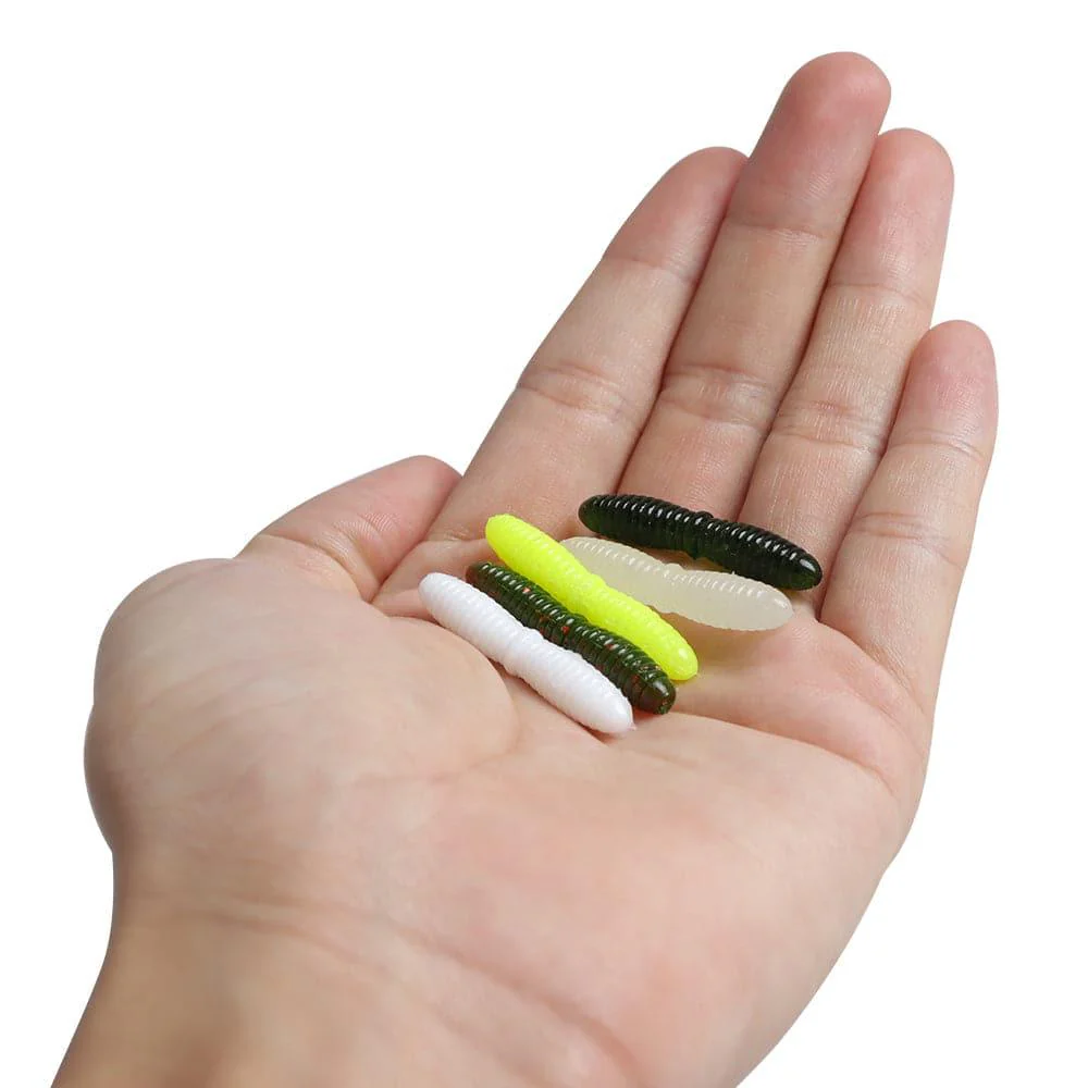 Dr.Fish 15pcs Ice Fishing Soft Worms 1.38'' - Image 5