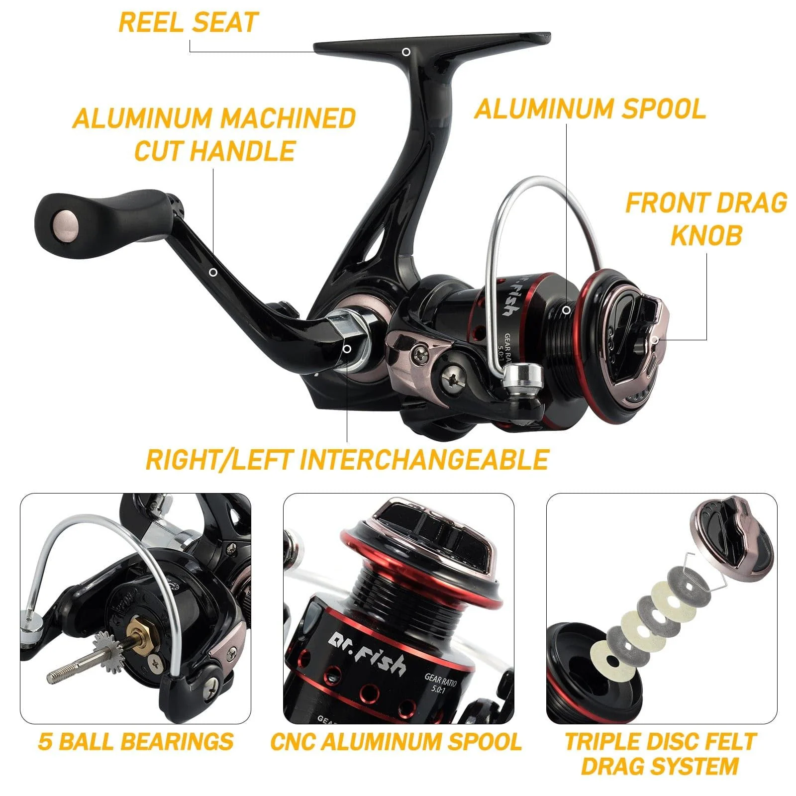Dr.Fish 94pcs Ice Fishing Rod & Reel Combos - Image 4