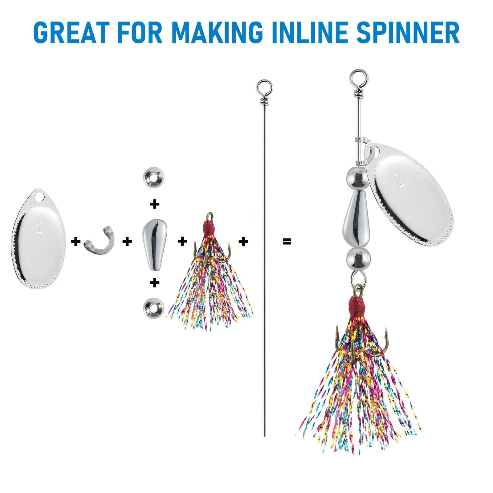 Dr.Fish 10pcs Inline Spinner Body - Image 2