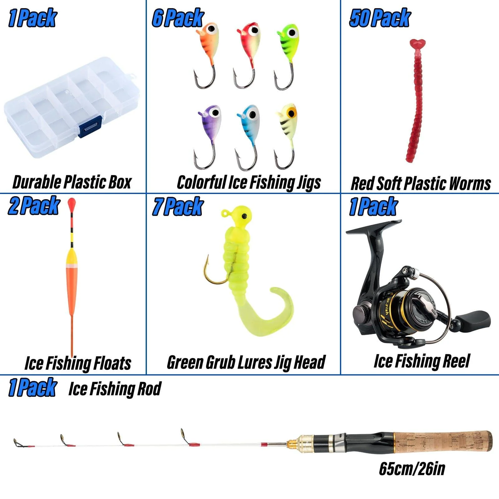 Dr.Fish 68pcs lce Fishing Combo - Image 6