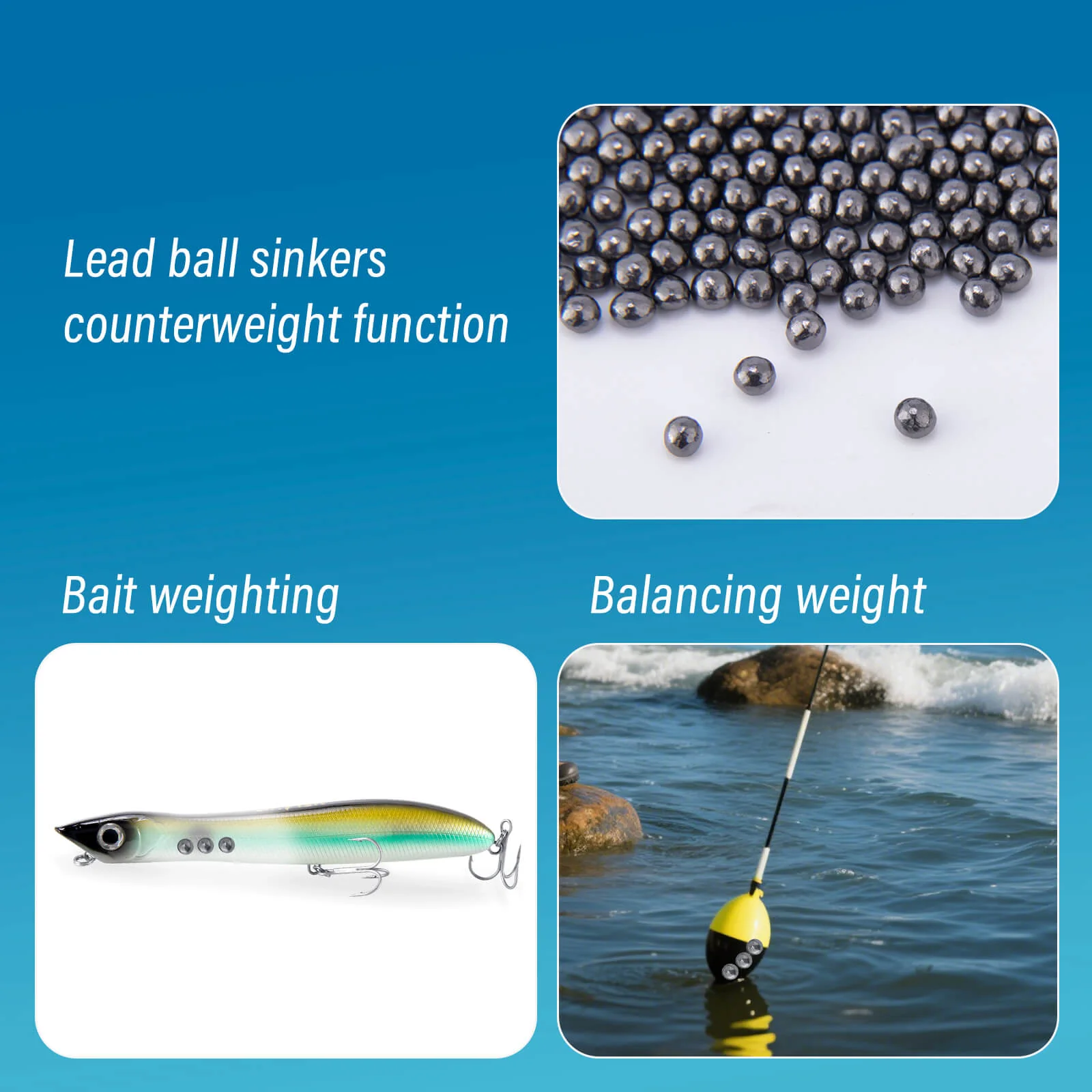 Dr.Fish Lead Shot Balls Sinkers 1lb/2lb - Image 4