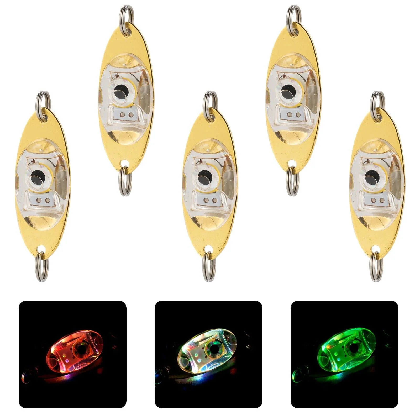 Dr.Fish 5pcs Oval LED Fishing Lures - Image 4