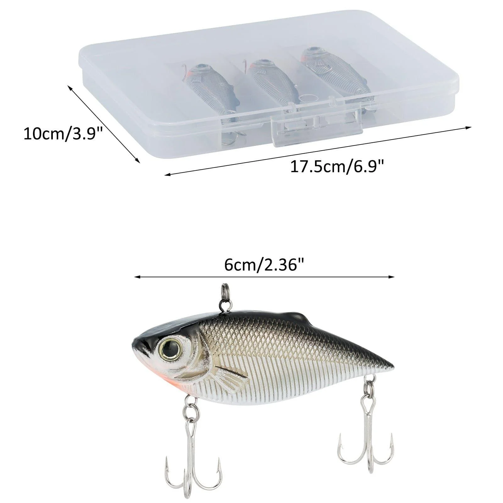Dr.Fish 3pcs Lipless Crankbaits 1/4oz - Image 4