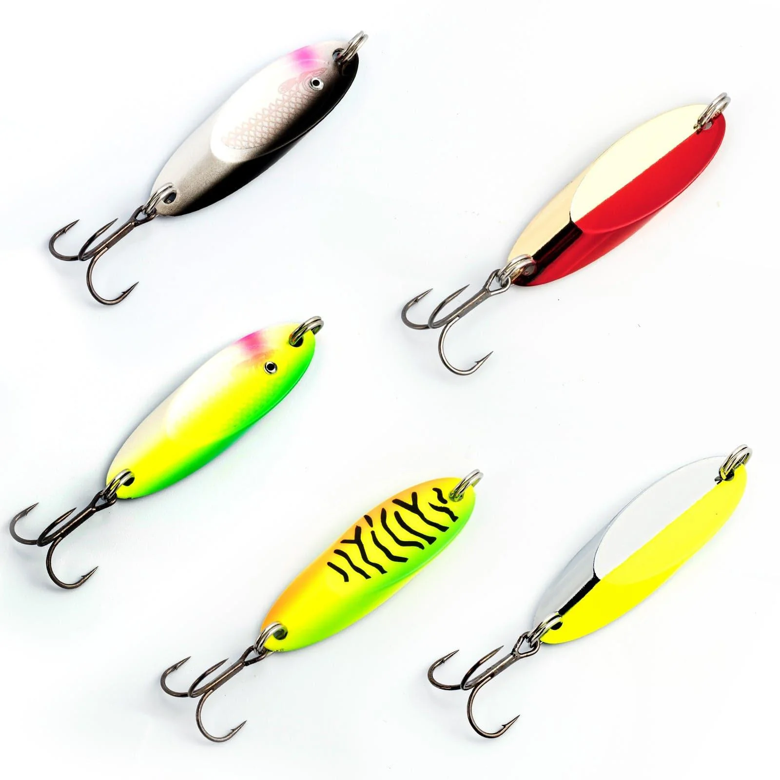 Dr.Fish 5pcs Long Casting Spoons 1/8 1/4oz - Image 2