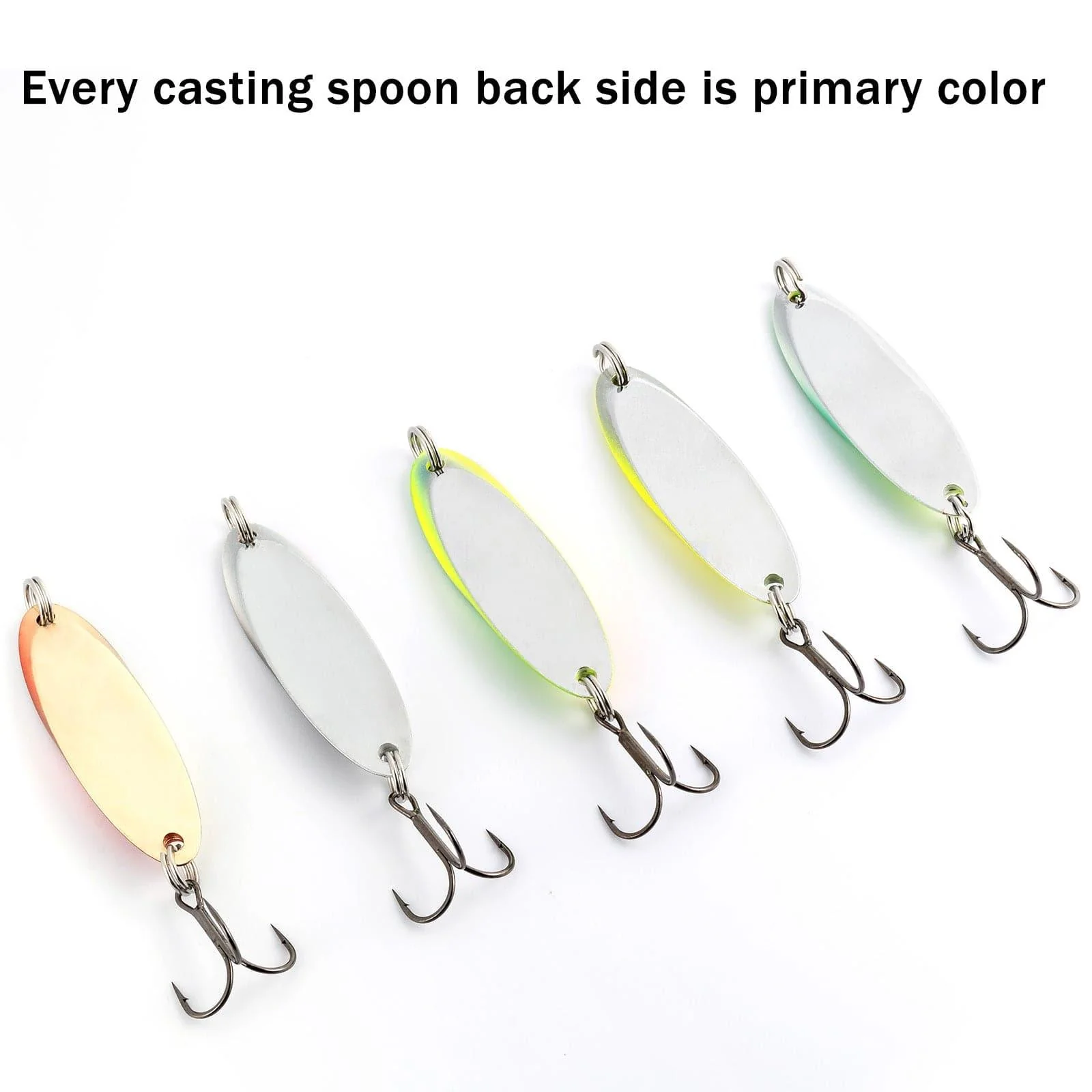 Dr.Fish 5pcs Long Casting Spoons 1/8 1/4oz - Image 5