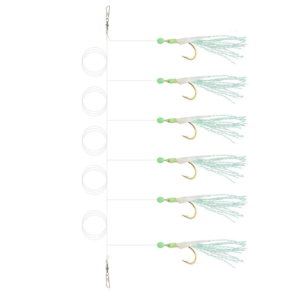 Dr.Fish 5/10pcs Mackerel Feathers Rigs - Image 12
