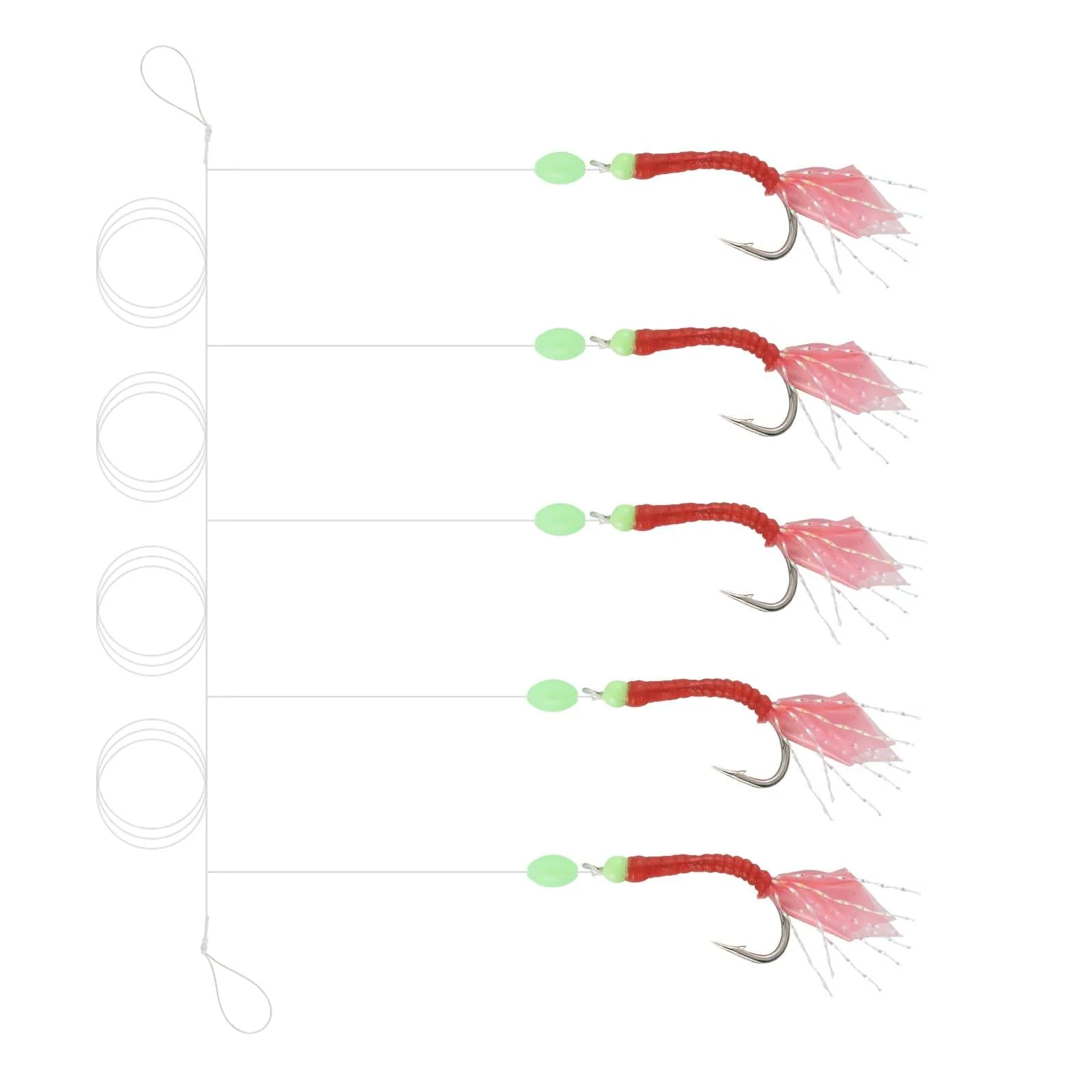 Dr.Fish 5/10pcs Mackerel Feathers Rigs - Image 15