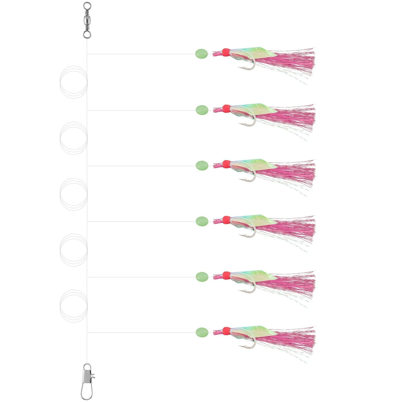 Dr.Fish 5/10pcs Mackerel Feathers Rigs - Image 18
