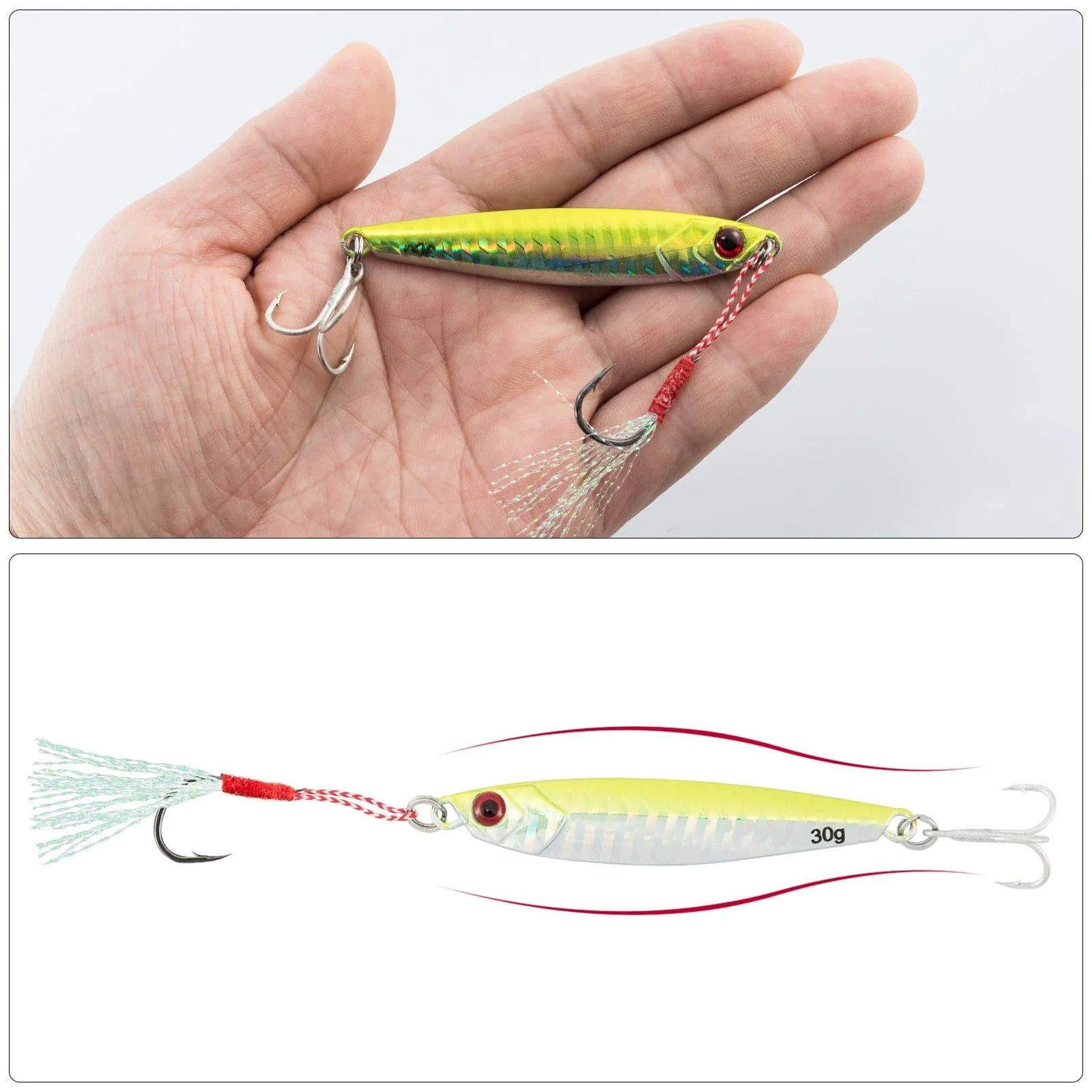 Dr.Fish Metal Jig with Assist Hook 1oz - Image 3
