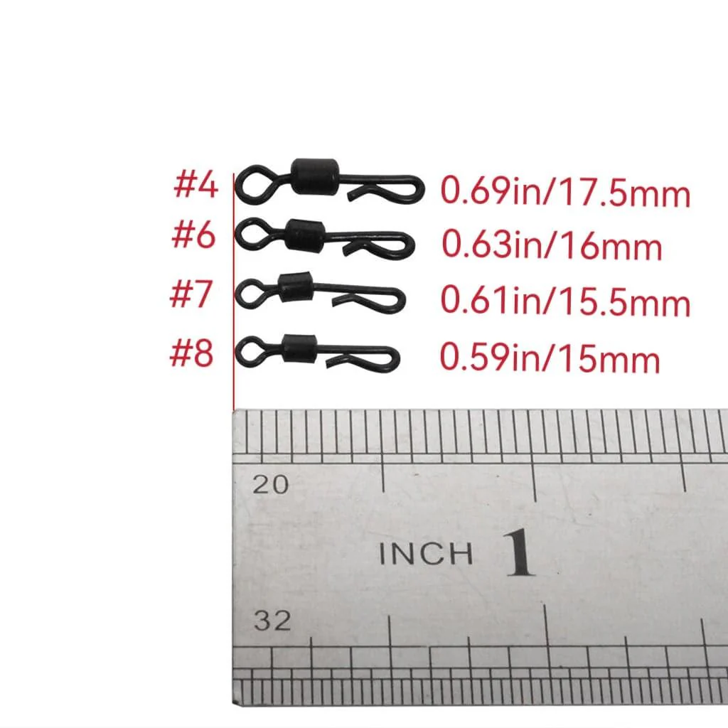 Dr.Fish 20/100pcs Q-shaped Rolling Swivels - Image 5