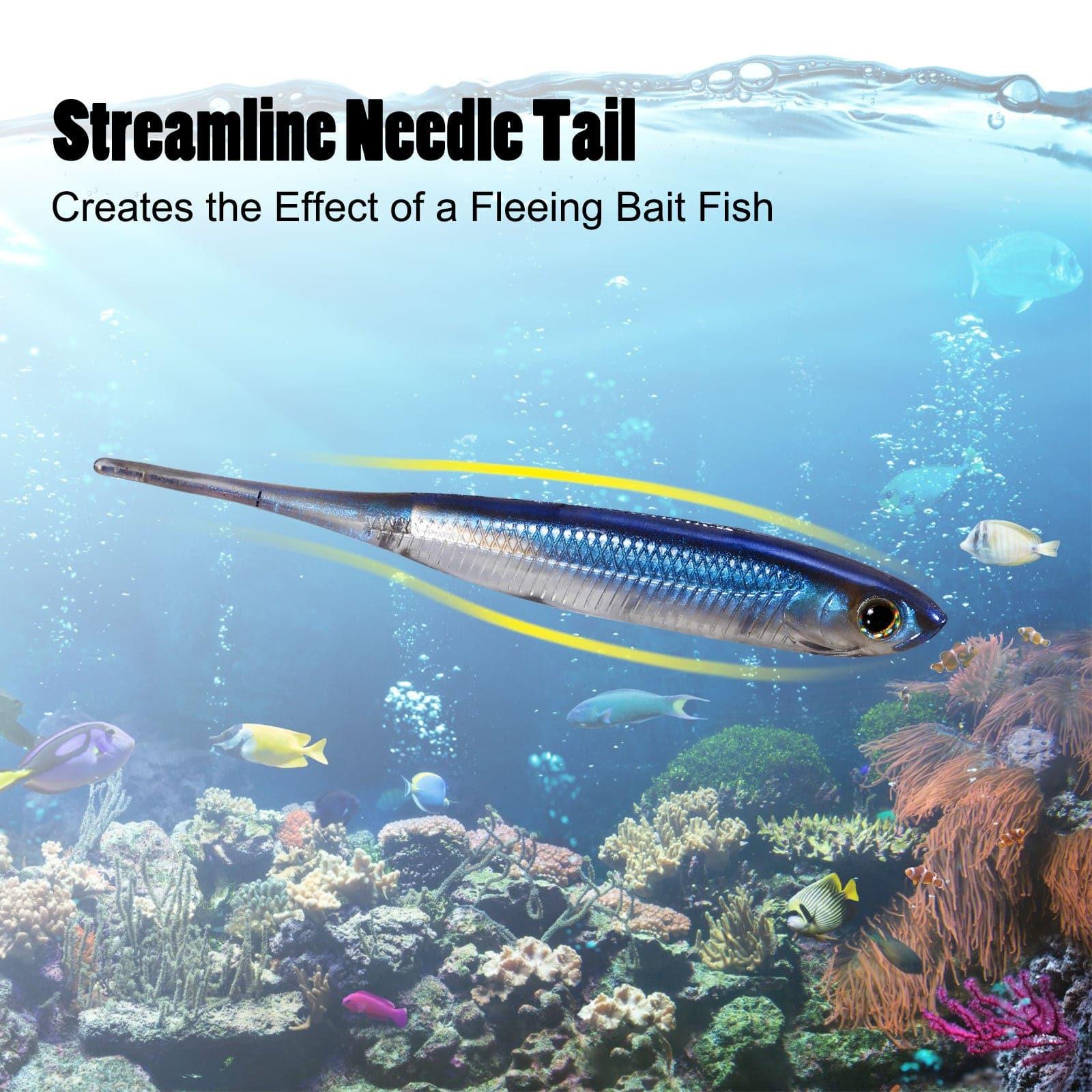 Dr.Fish Needle Tail Soft Swimbaits 3.15'' - Image 6