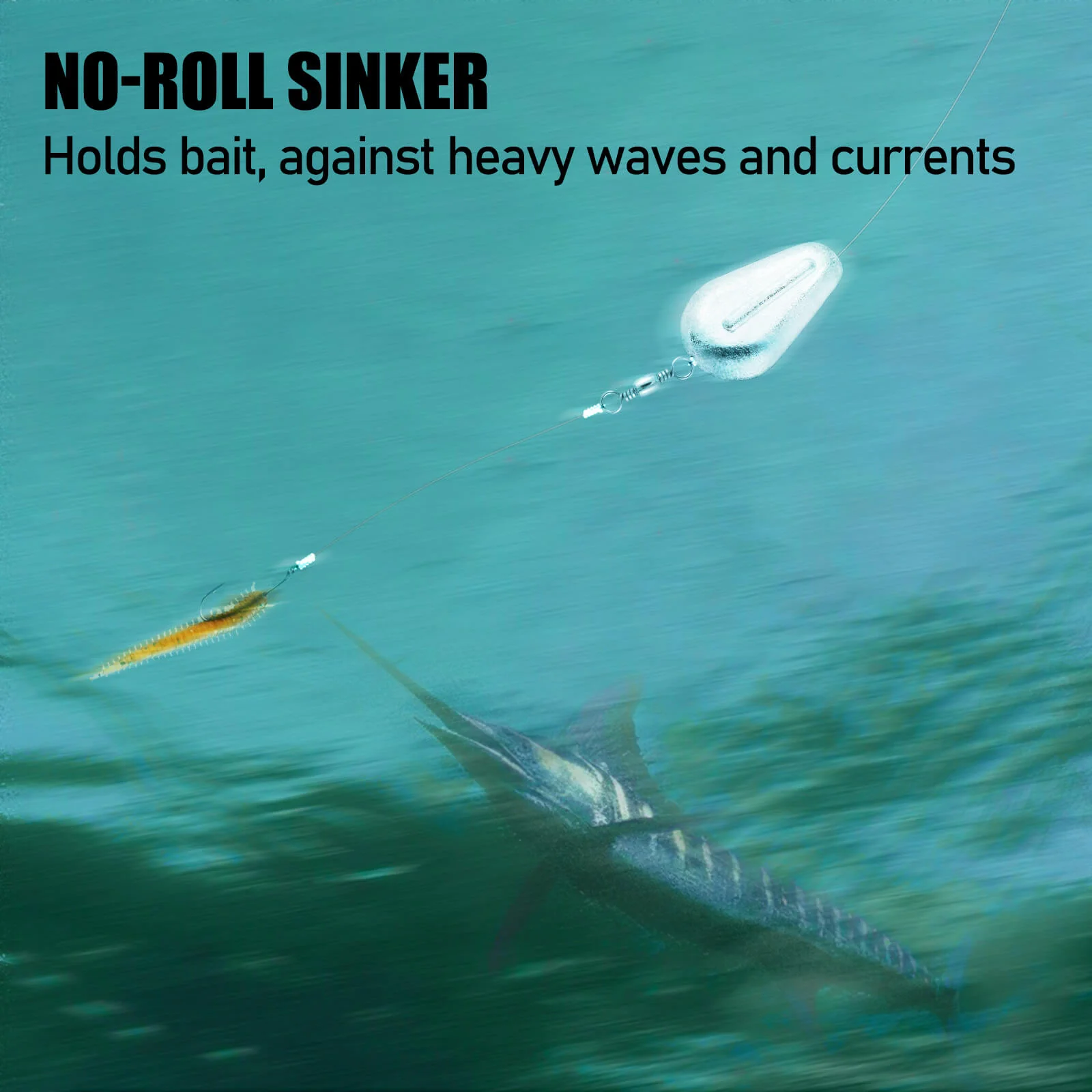 Dr.Fish 5pcs No-Roll Sinkers 1 to 5oz - Image 5