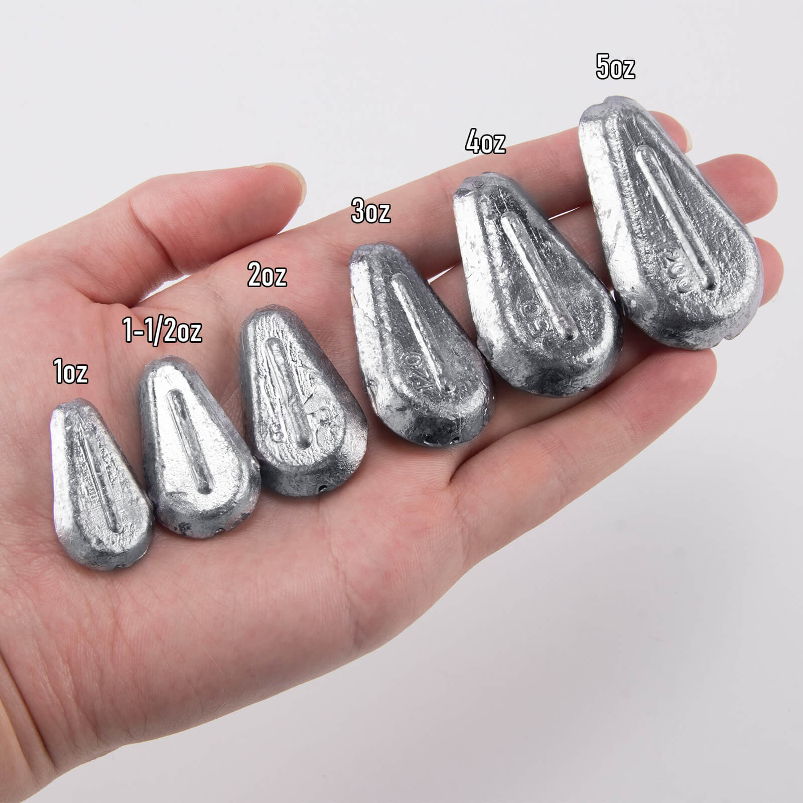 Dr.Fish 5pcs No-Roll Sinkers 1 to 5oz - Image 7