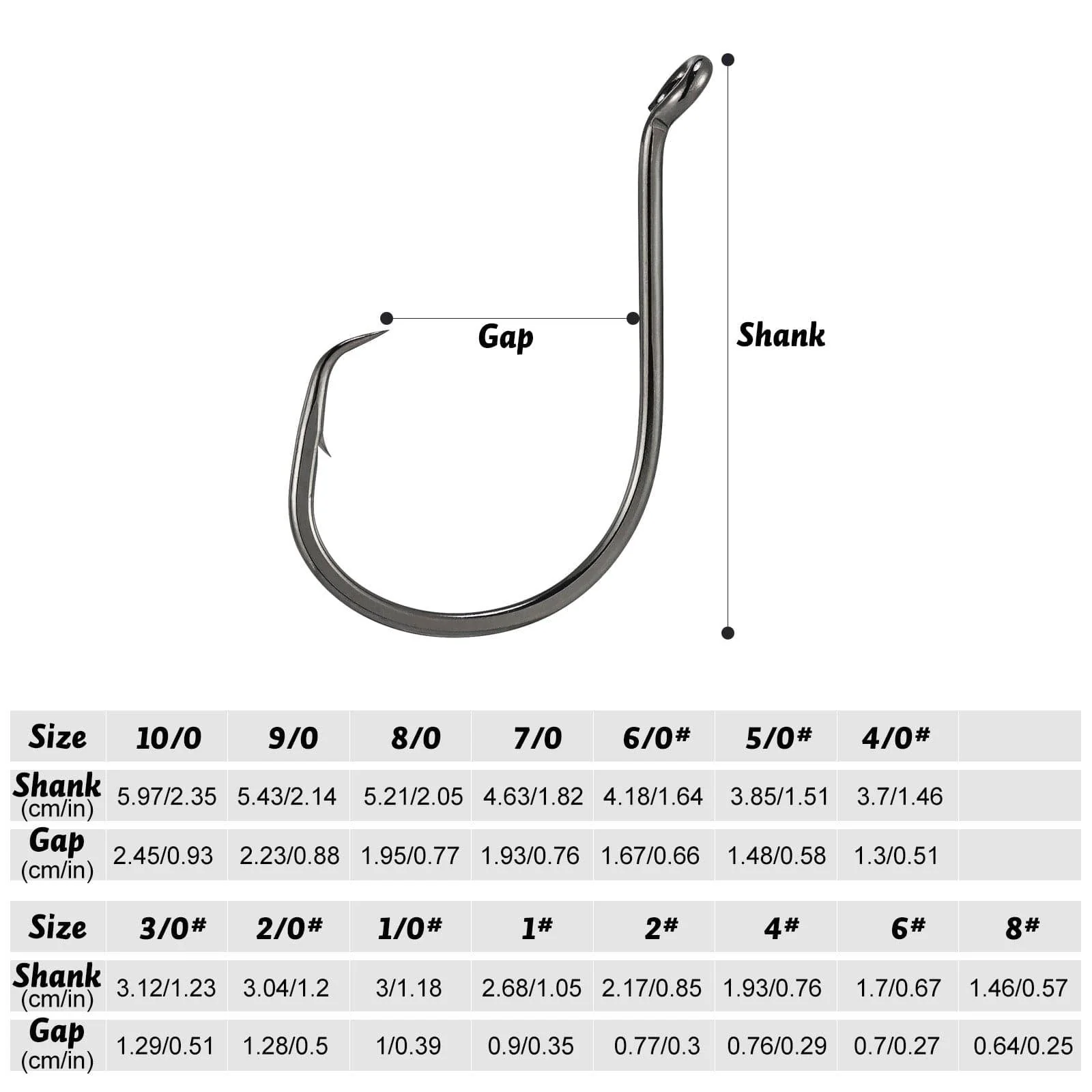 Dr.Fish 100pcs Offset Octopus Hooks #8 to 10/0 - Image 7