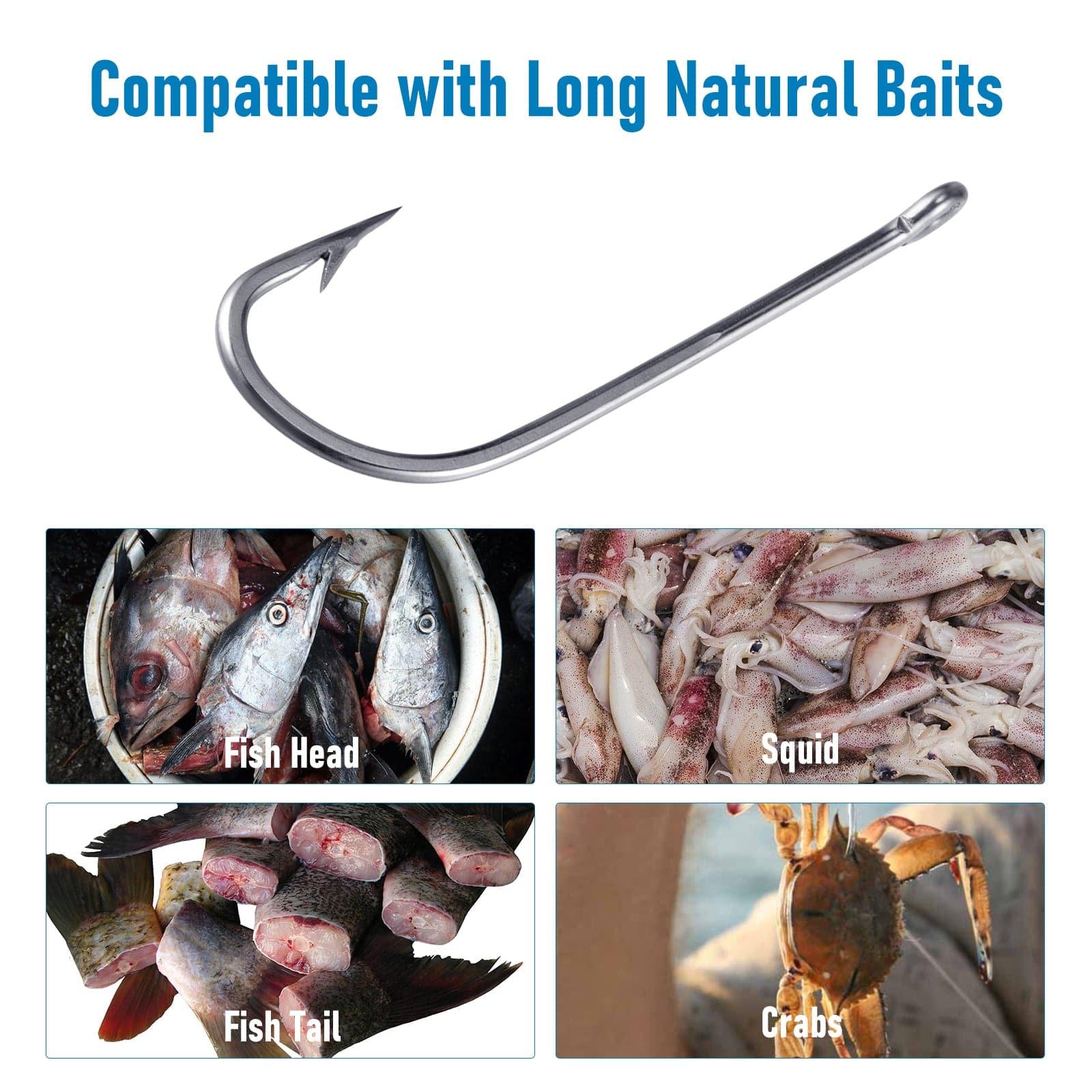 Dr.Fish 20/50pcs O'shaughnessy Hooks 1/0 to 10/0 - Image 4