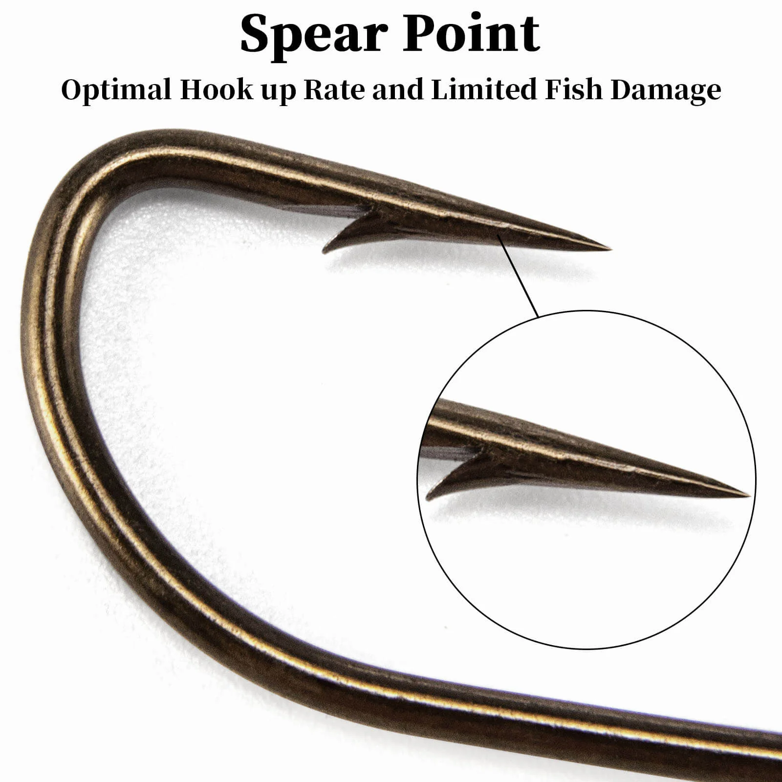 Dr.Fish 100pcs Plain Shank Bronze Classic Hooks #1/0-#10 - Image 4