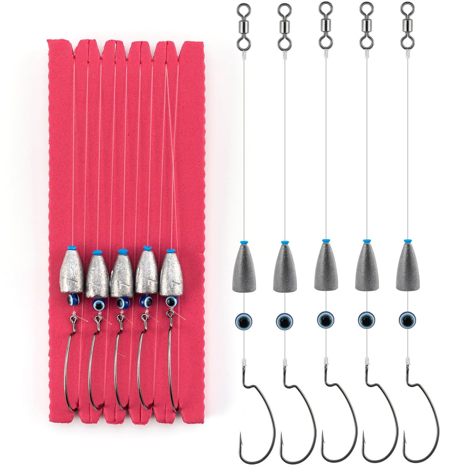 Dr.Fish 10pcs Pre-Tied Texas Rigs 1/8-3/8oz - Image 10