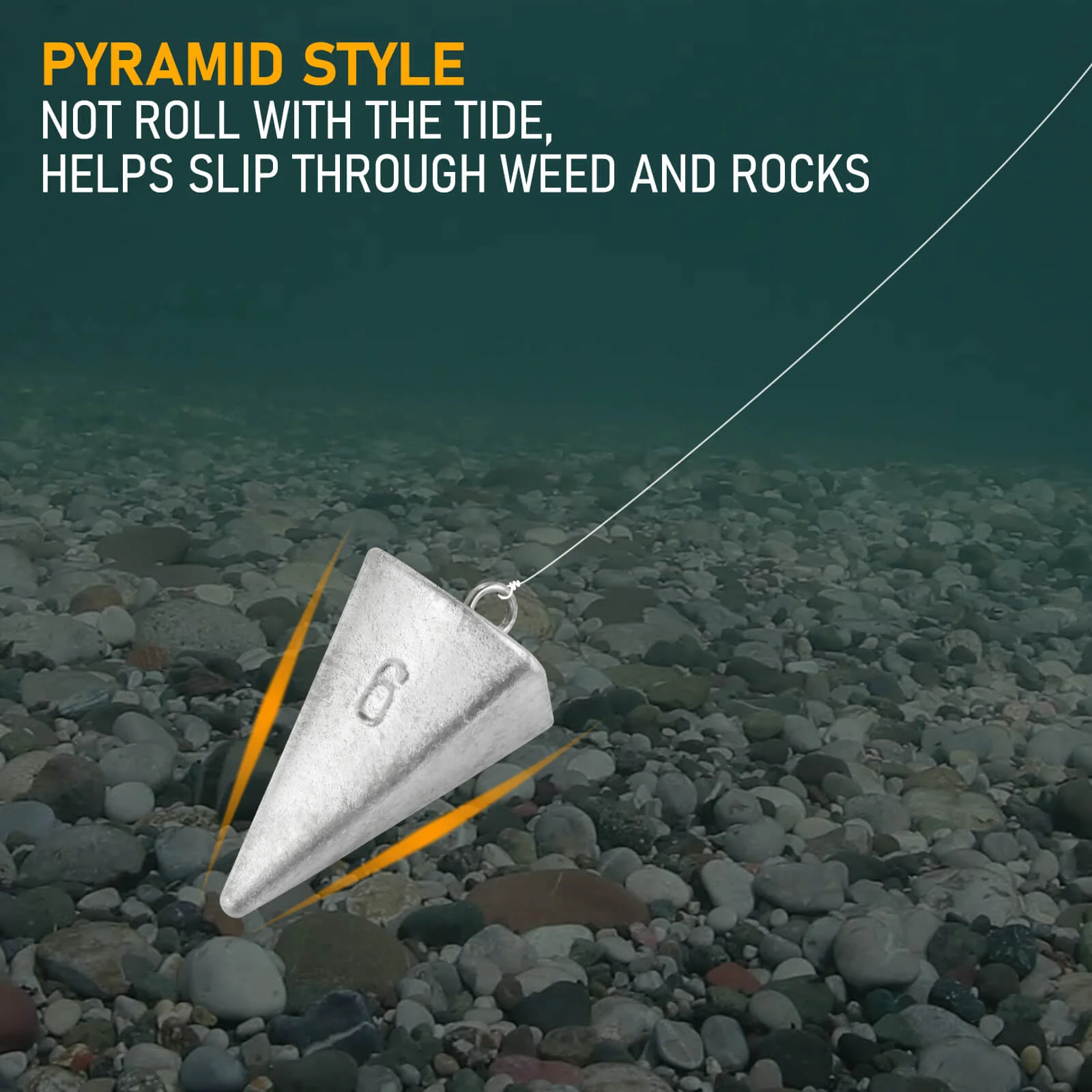 Dr.Fish 5pcs Pyramid Sinkers 1 to 8oz - Image 5