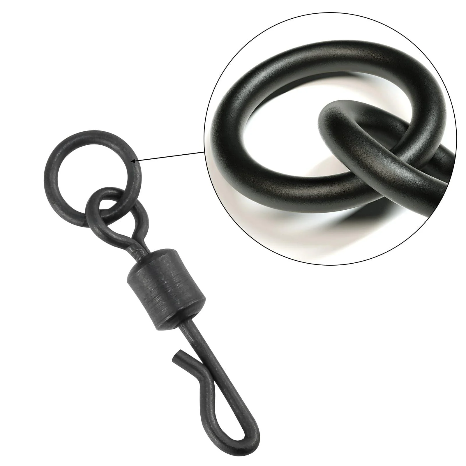 Dr.Fish 50pcs Q-shaped Swivels with Rings - Image 2