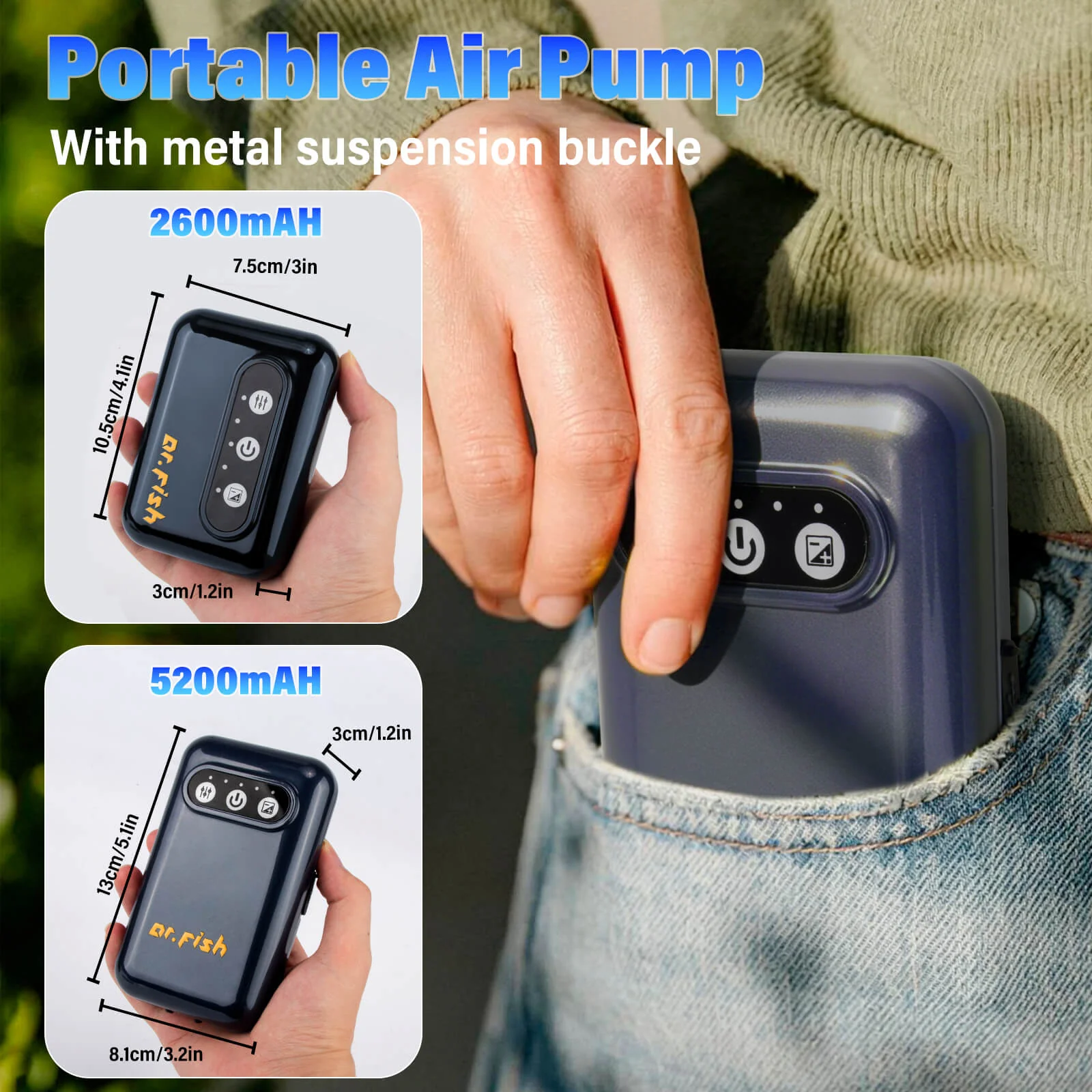 Dr.Fish Rechargeable Aquarium Air Pump 72H - Image 6