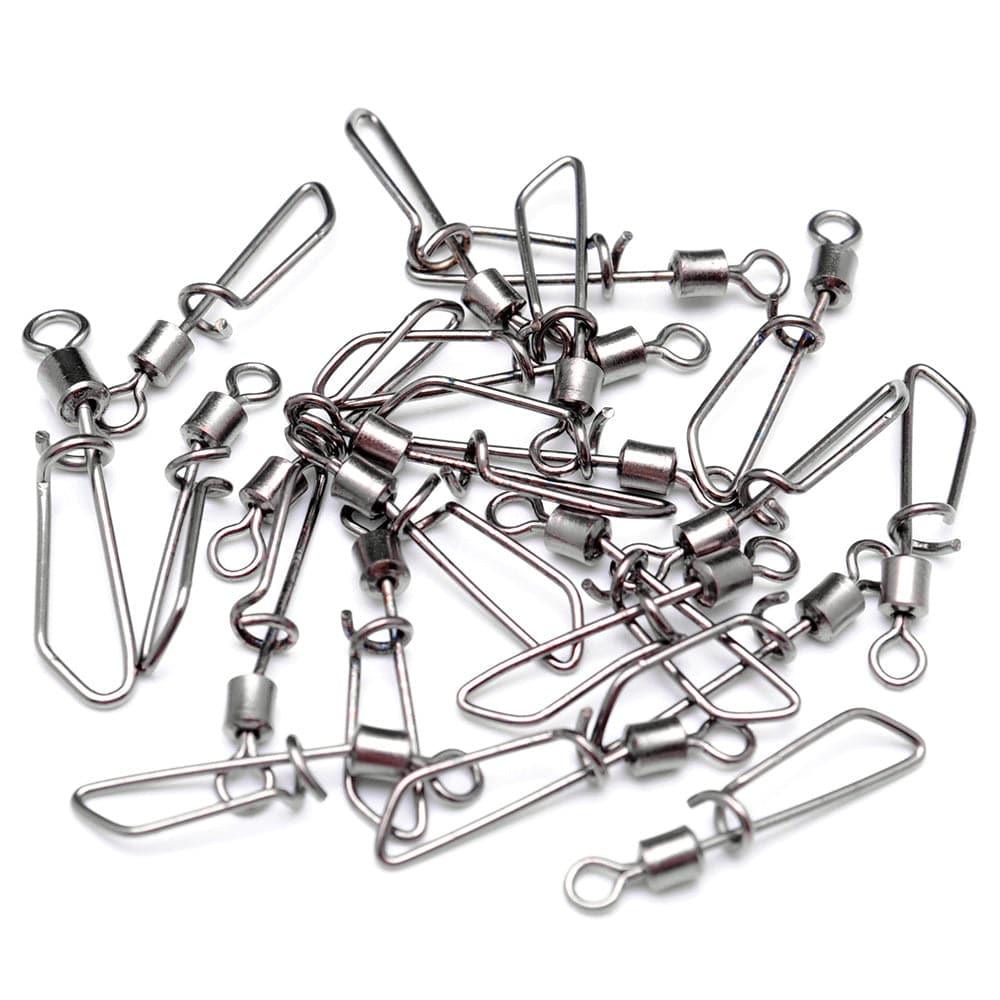Dr.Fish 20pcs Rolling Swivel with T Shape Snap 40-75lb - Image 3