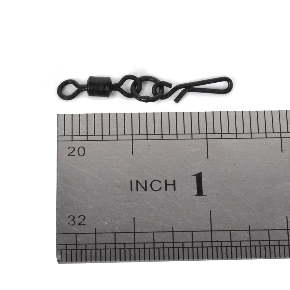 Dr.Fish 50pcs Rolling Barrel Swivels Snaps 1.2'' - Image 3
