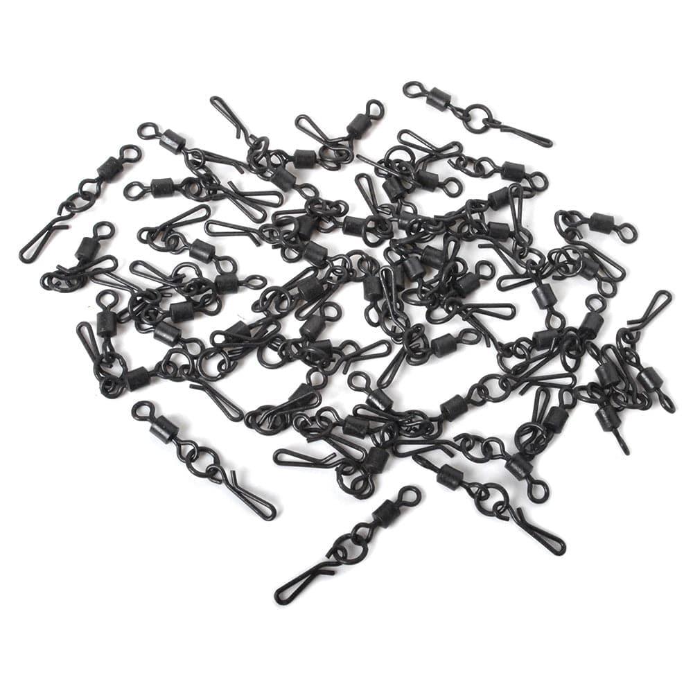 Dr.Fish 50pcs Rolling Barrel Swivels Snaps 1.2'' - Image 4