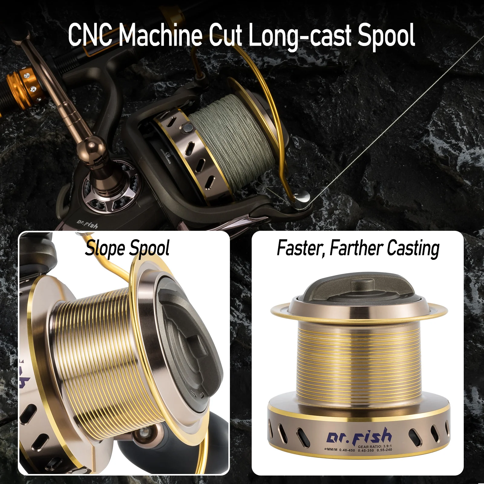 Dr.Fish LS Surf Fishing Reel 10000/12000 Heavy Duty - Image 3
