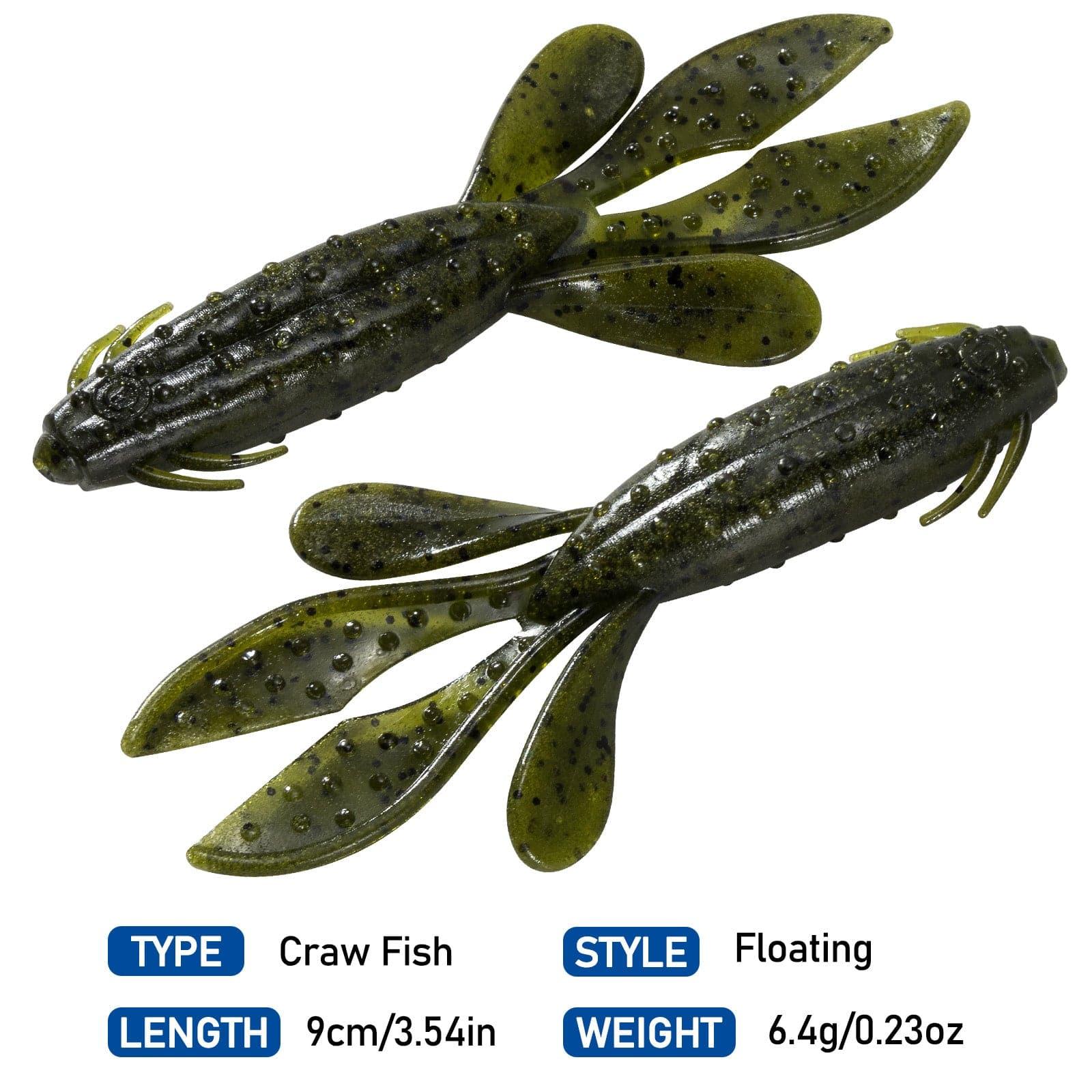 Dr.Fish Sinking Soft Crawfish Flapper 3.54'' - Image 14