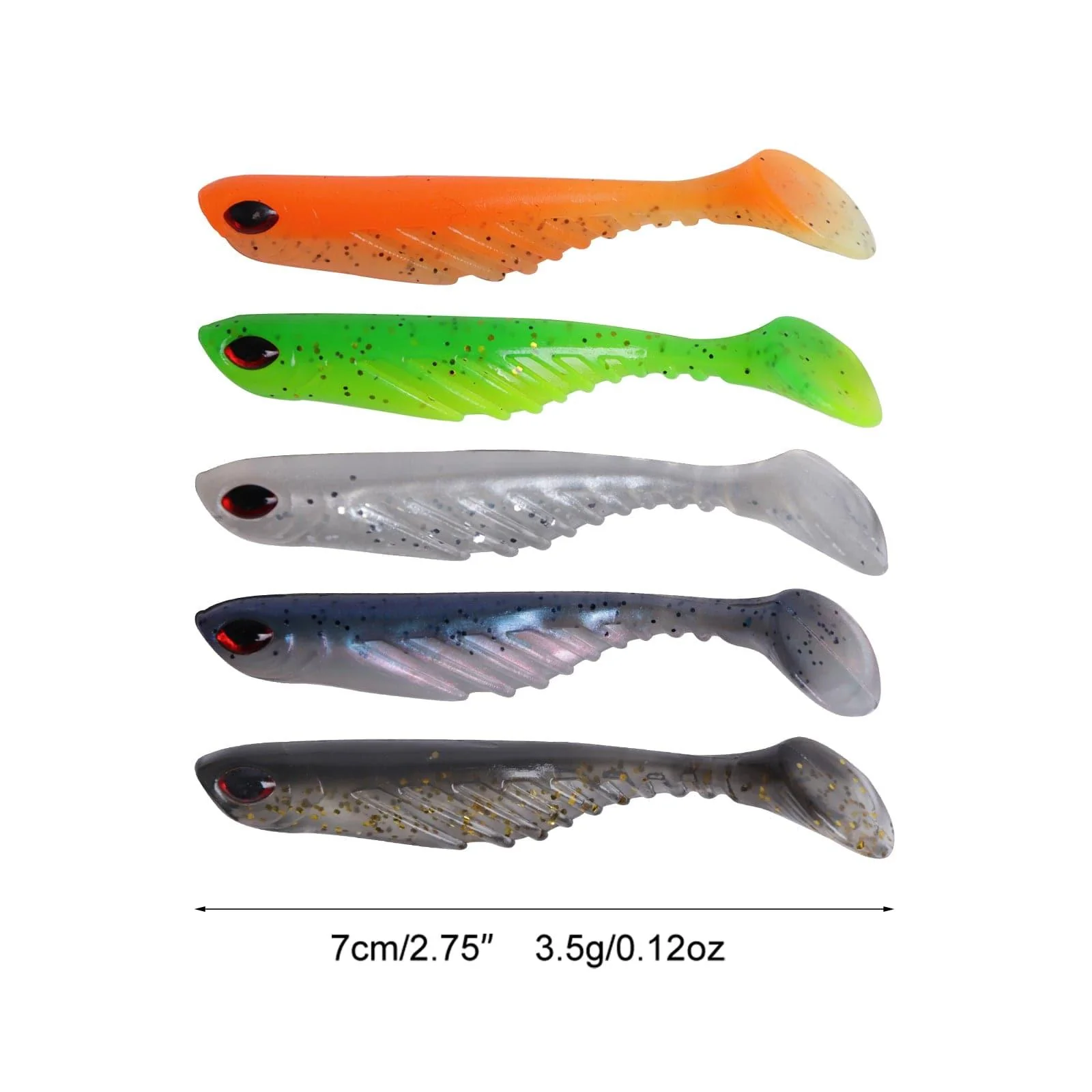 Dr.Fish 5pcs Soft Plastic Swimbaits 2.75'' - Image 10