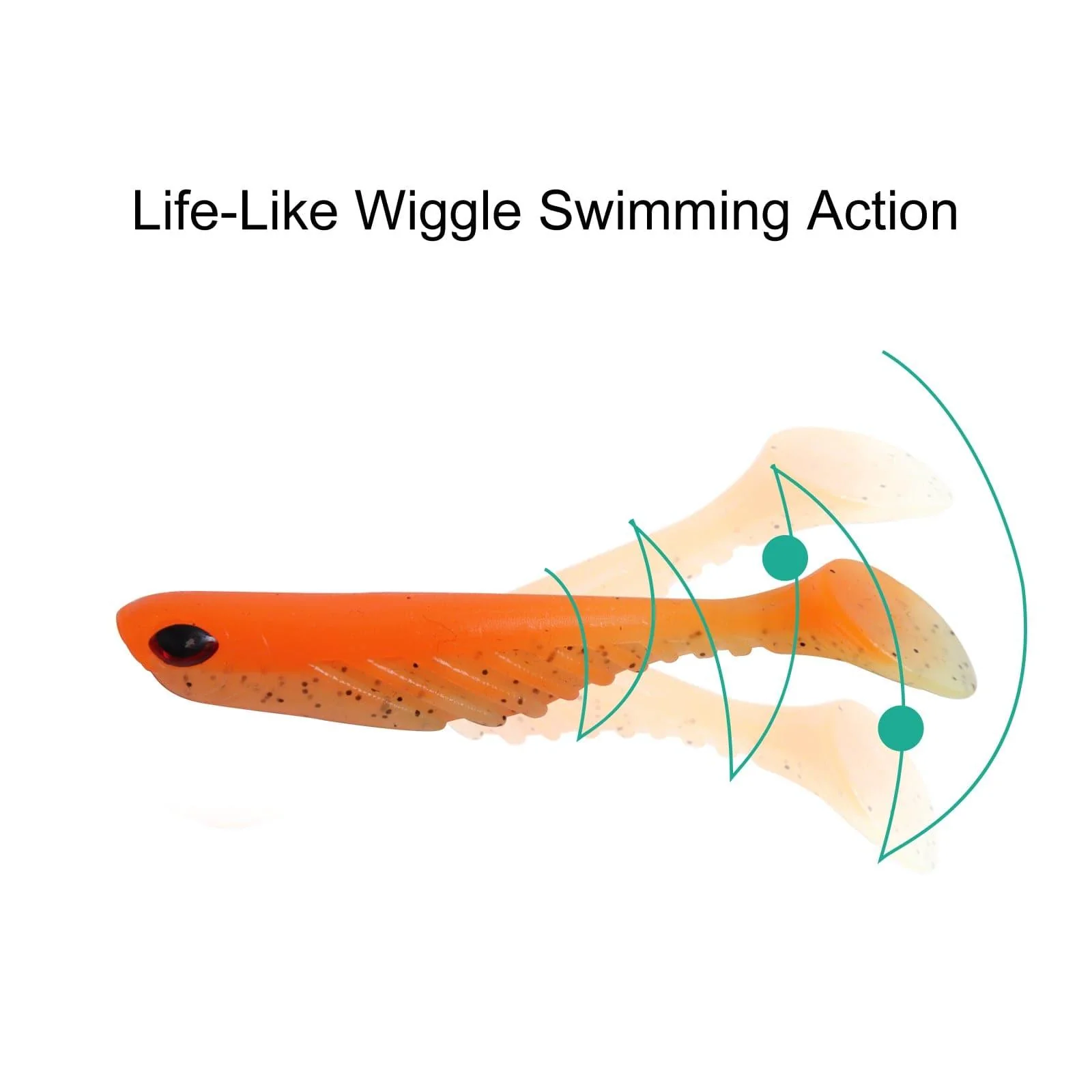 Dr.Fish 5pcs Soft Plastic Swimbaits 2.75'' - Image 6