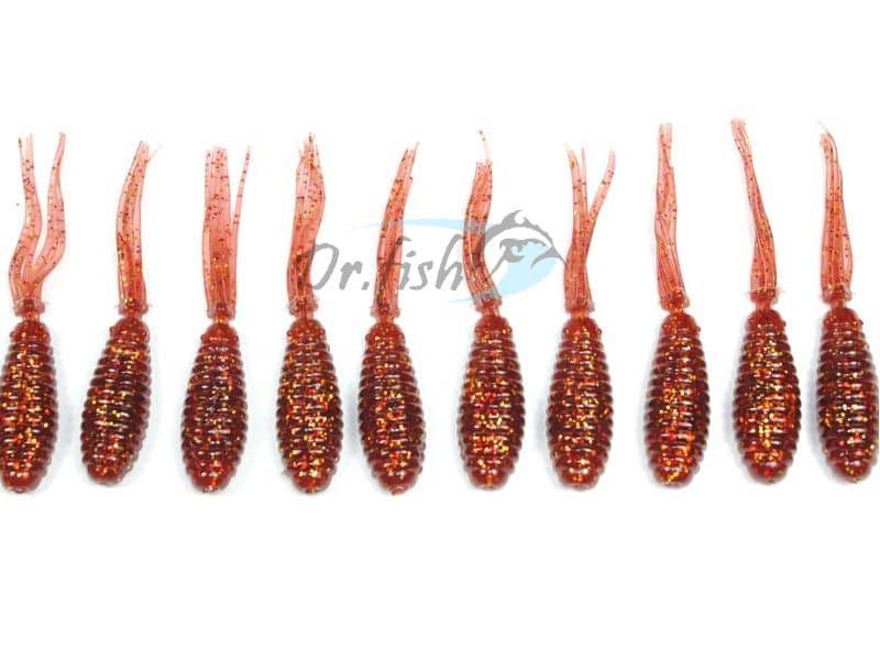 Dr.Fish 10pcs Soft Plastic Tail Worms 2.5'' - Image 6