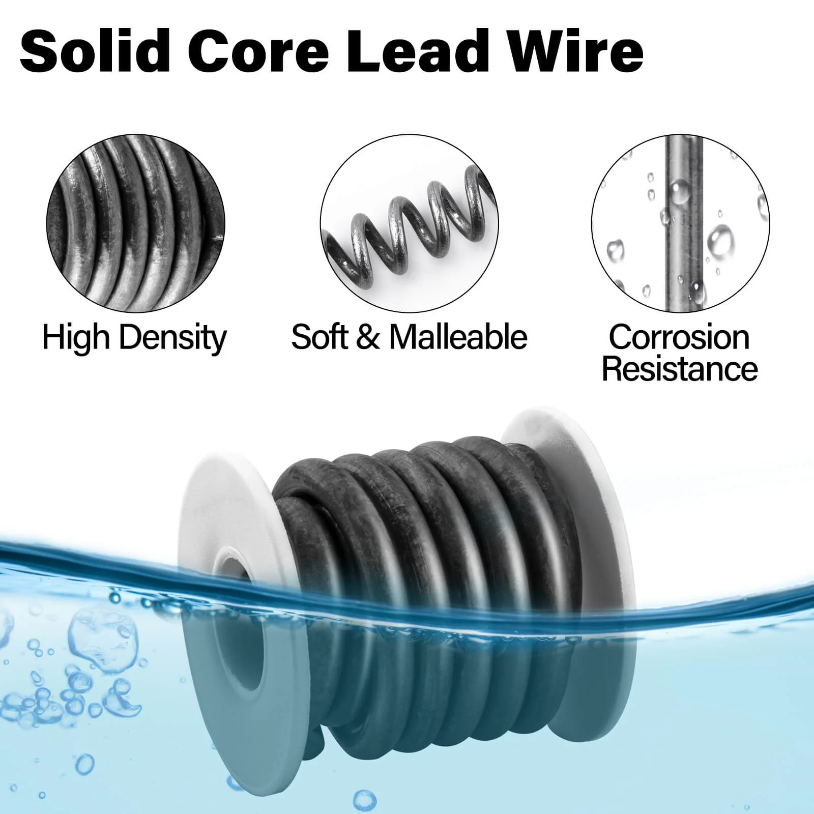 Dr.Fish Solid Core Lead Wire Fishing Line 1/4"-1/8" - Image 3