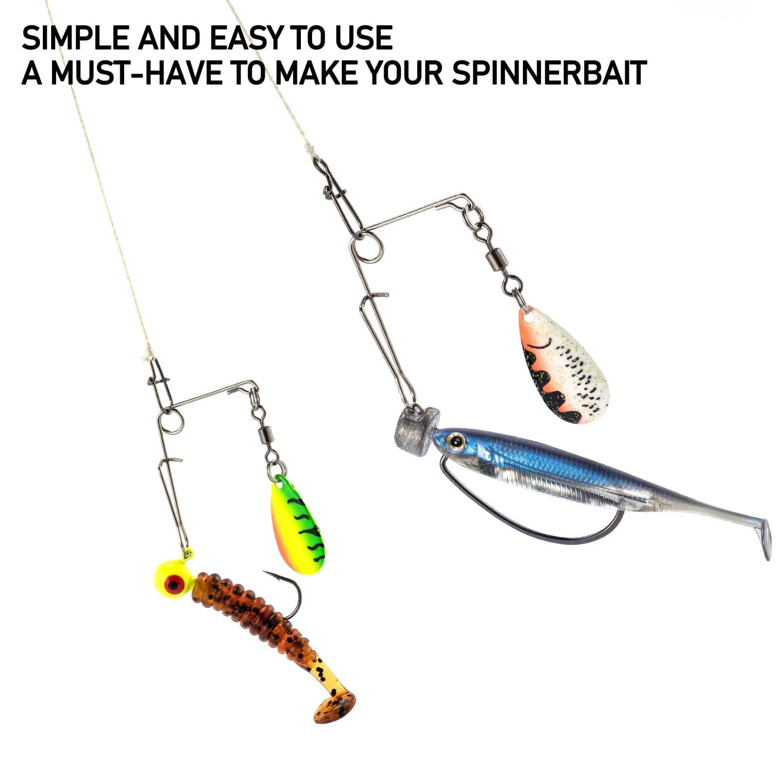 Dr.Fish 10pcs Spinnerbait Arms #2 Blade - Image 7