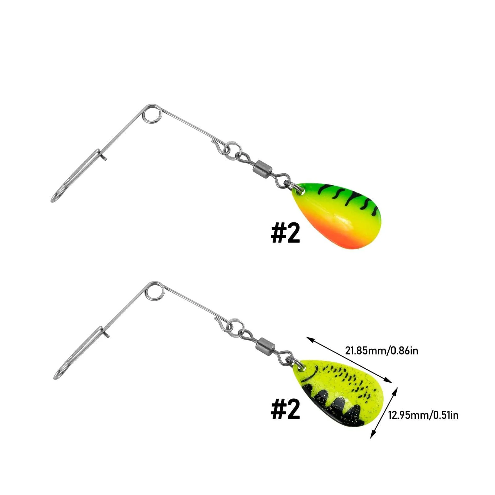 Dr.Fish 10pcs Spinnerbait Arms #2 Blade - Image 8