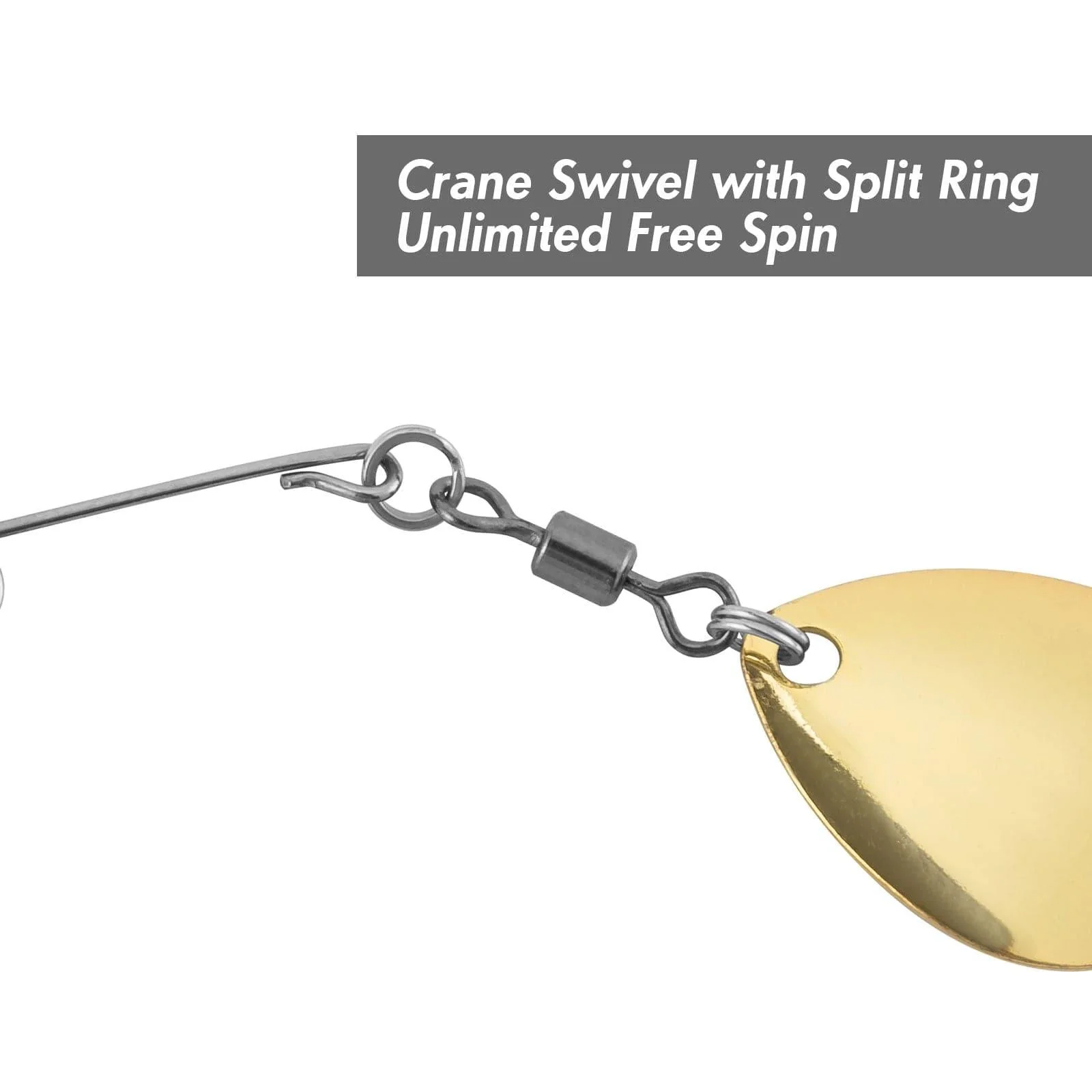 Dr.Fish 20pcs Spinnerbait Arms Silver Gold - Image 5