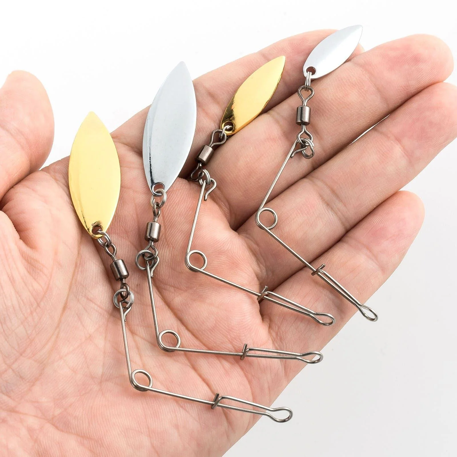 Dr.Fish 20pcs Spinnerbait Arms Silver Gold - Image 9