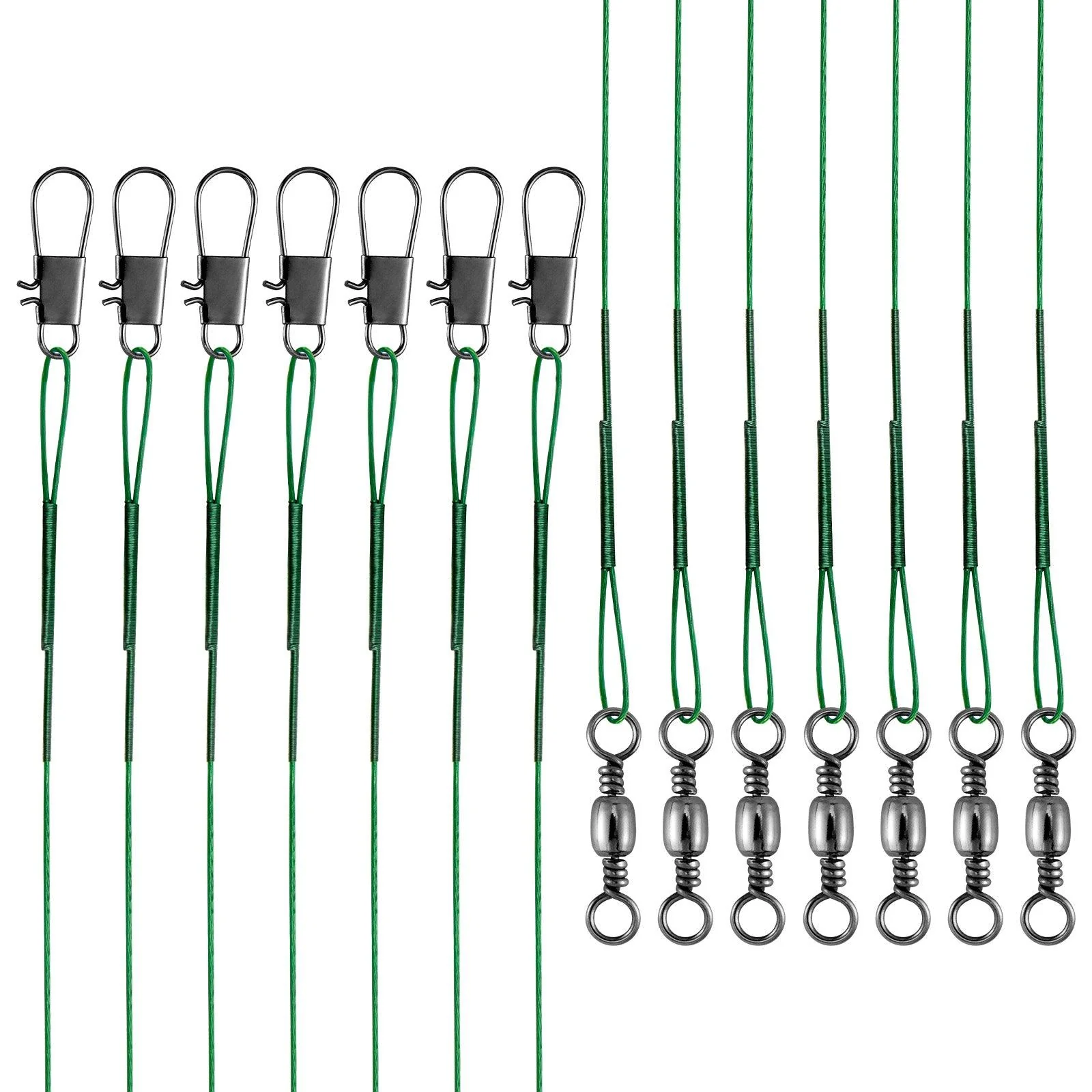 Dr.Fish 50pcs Stainless Steel Wire Leader 40lb 15-25cm - Image 6