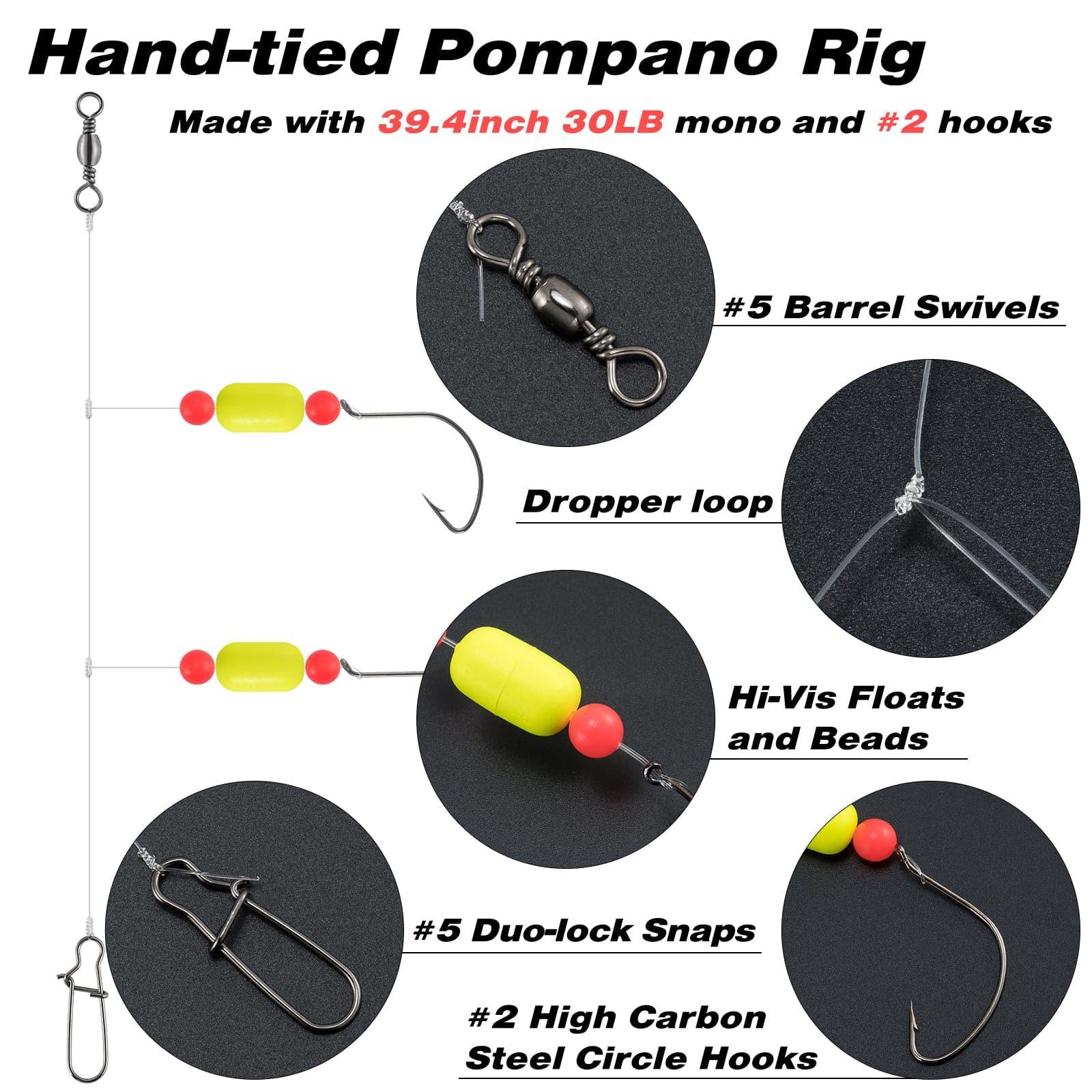 Dr.Fish 5 packs Surf Fishing Pompano Rigs - Image 3