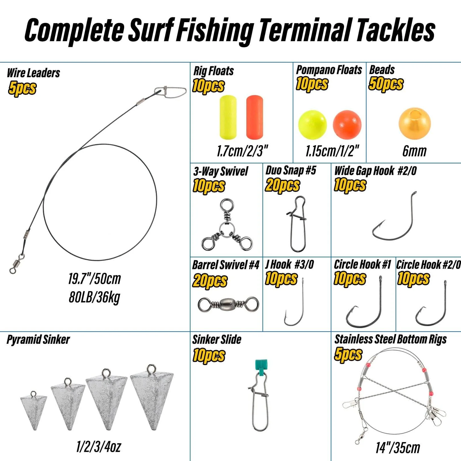 Dr.Fish 269pcs Surf Fishing Tackles Kit - Image 7